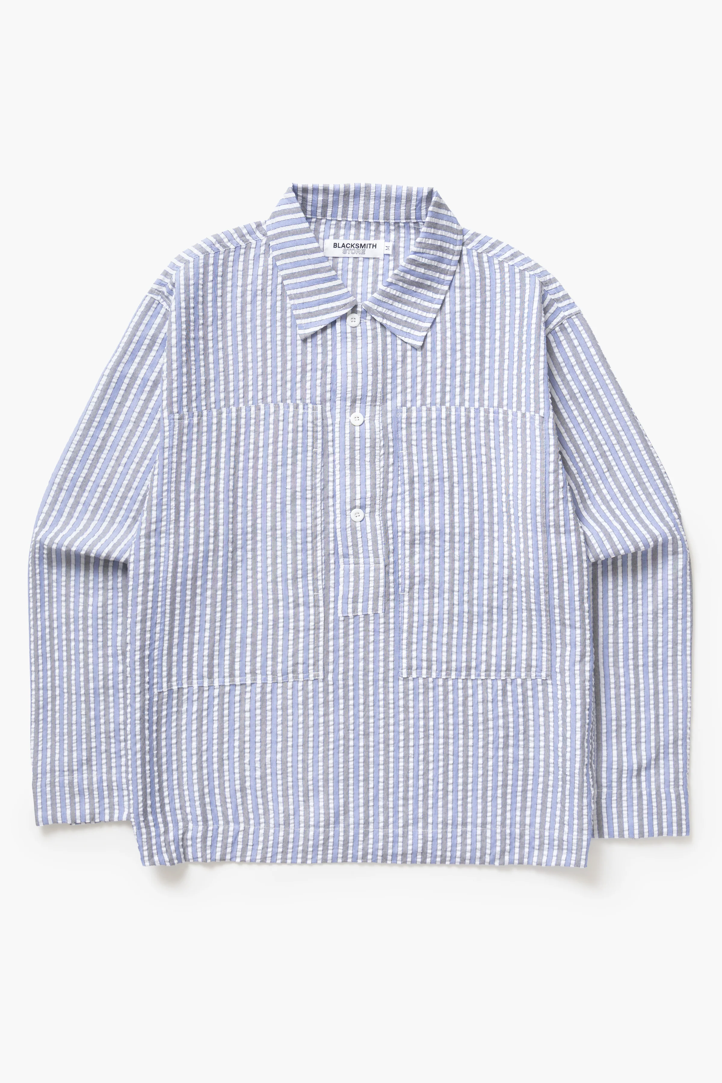 Blacksmith - Striped Military Popover - Blue