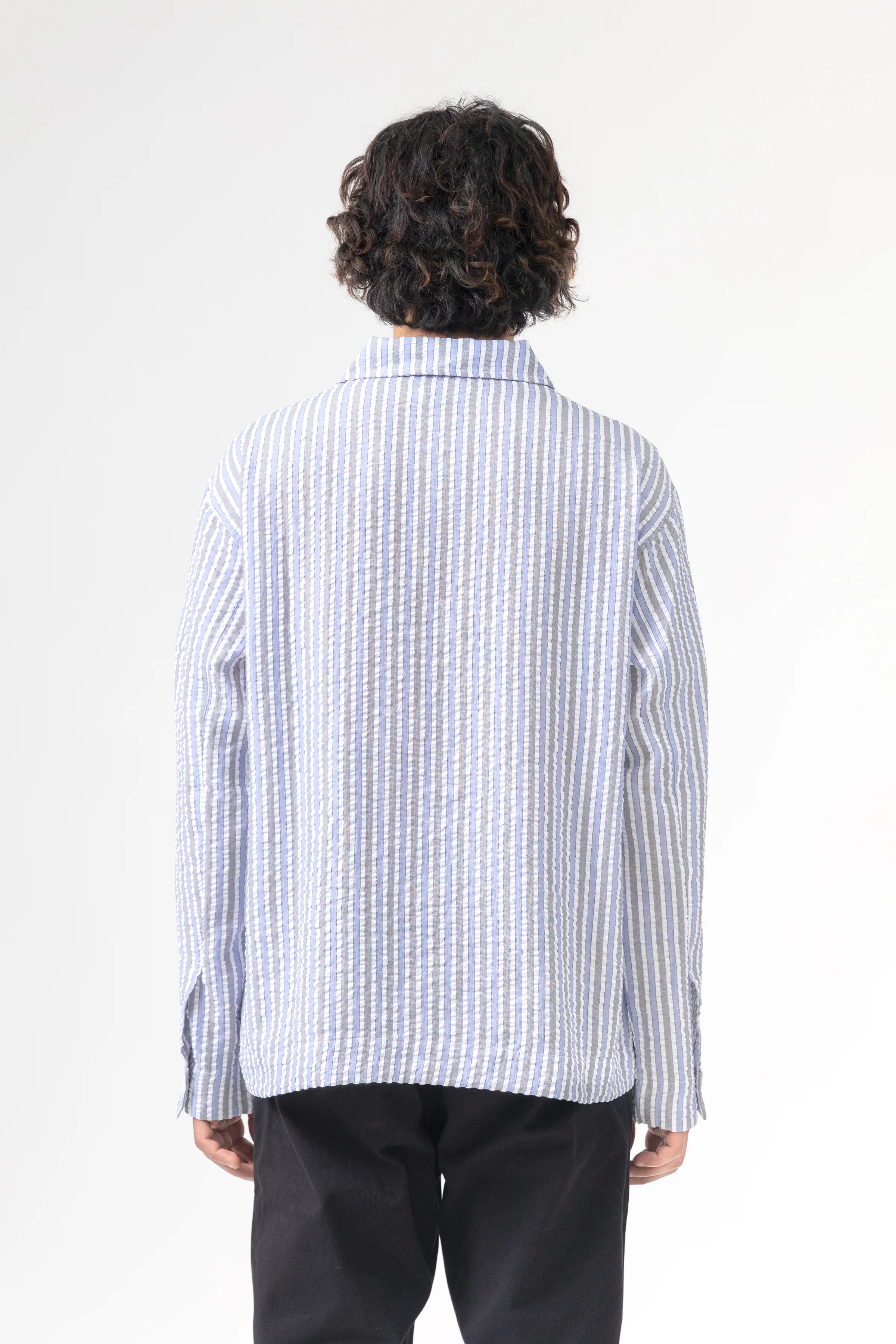 Blacksmith - Striped Military Popover - Blue - Image 4