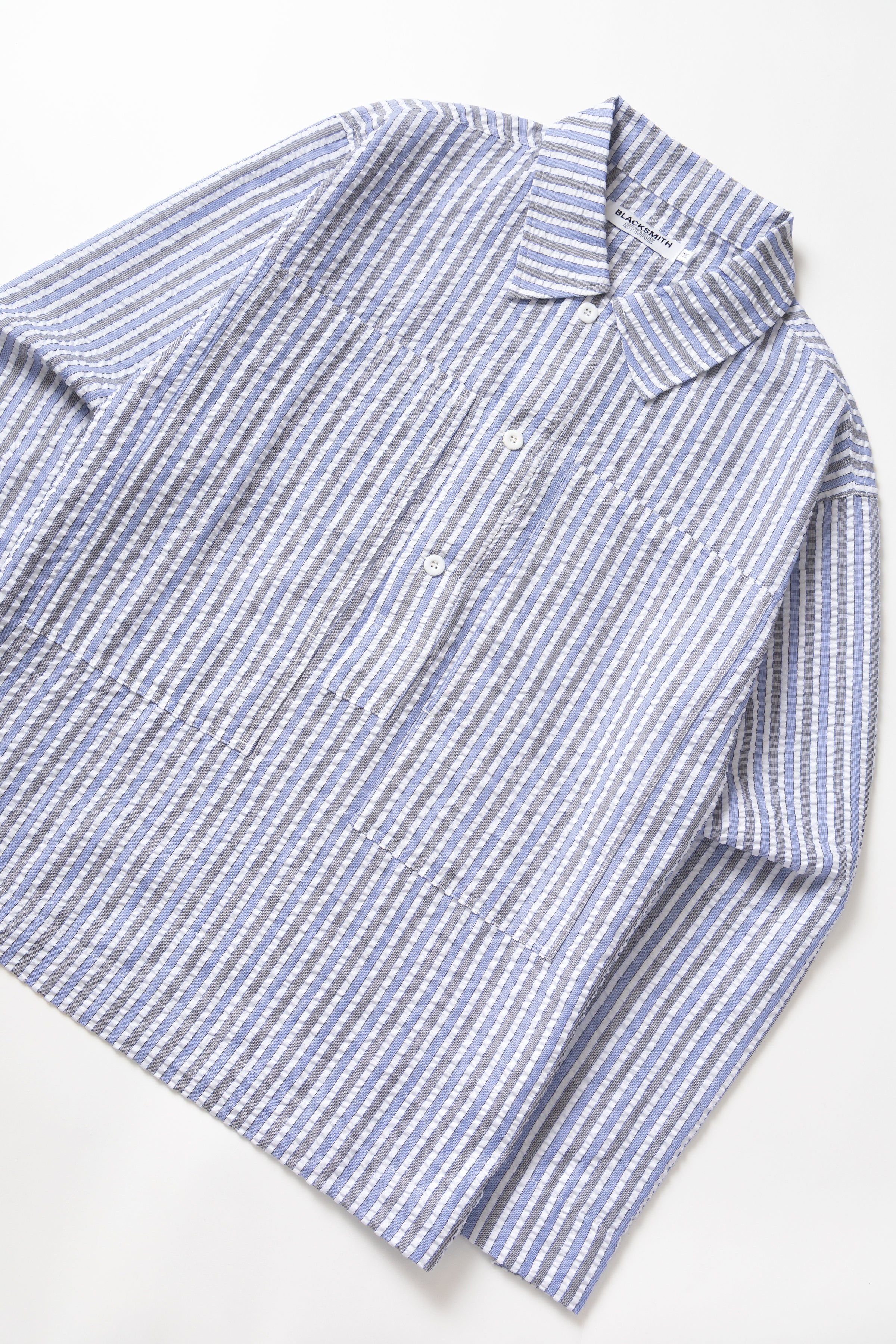 Blacksmith - Striped Military Popover - Blue - Image 5