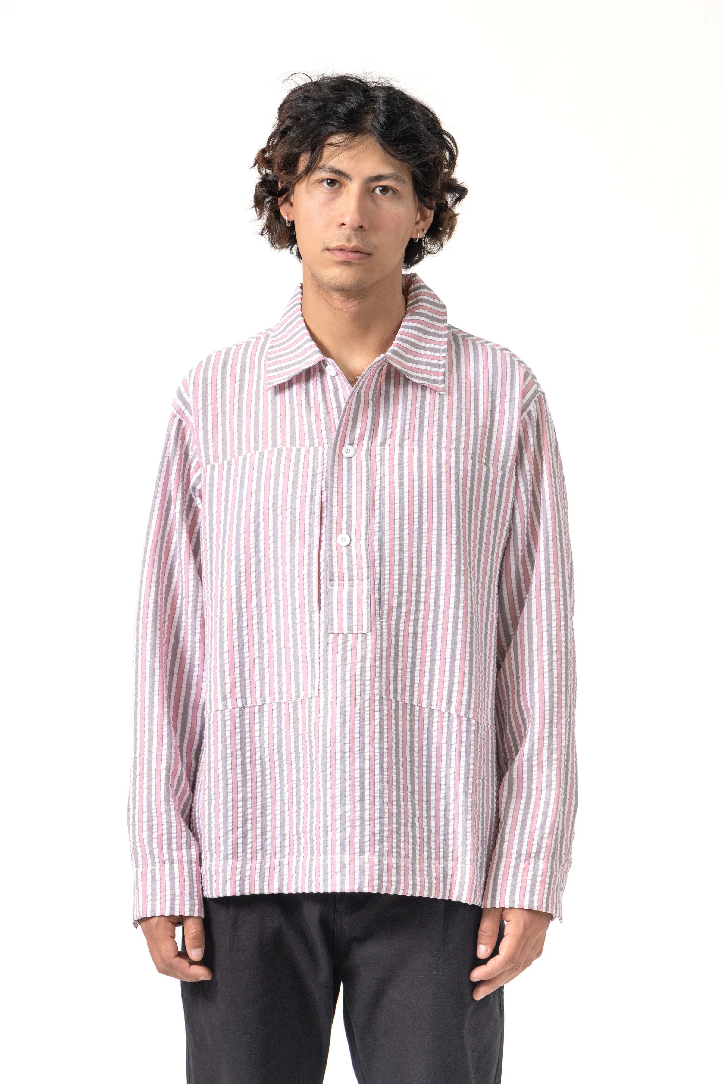 Blacksmith - Striped Military Popover - Red - Image 2