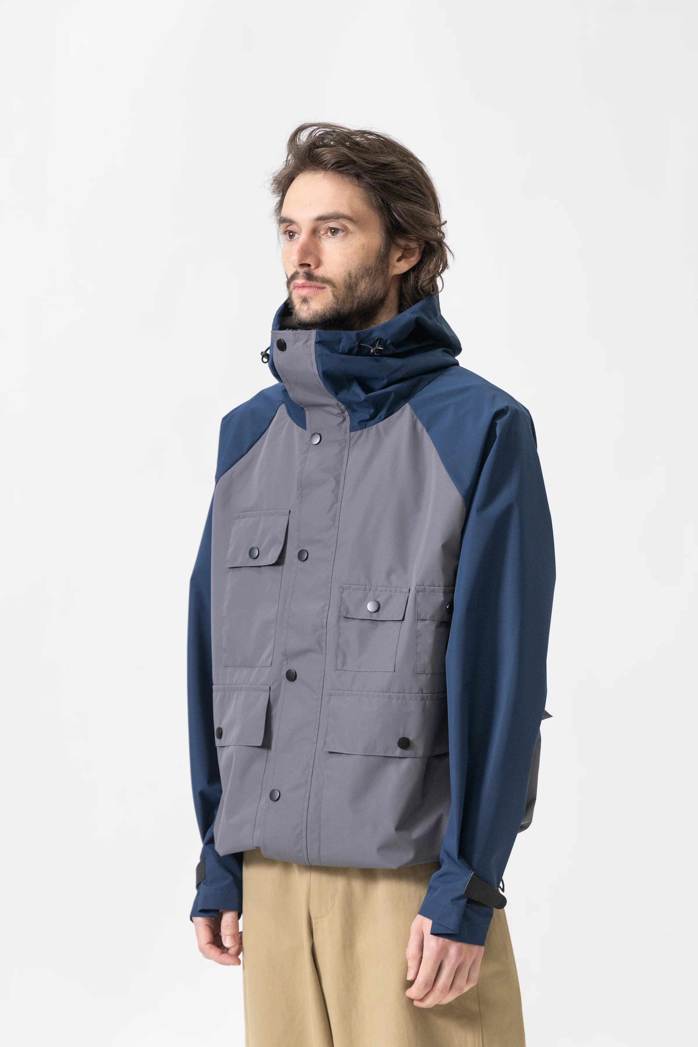 Blacksmith - Multi Pocket Shell Jacket - Navy/Grey - Image 3