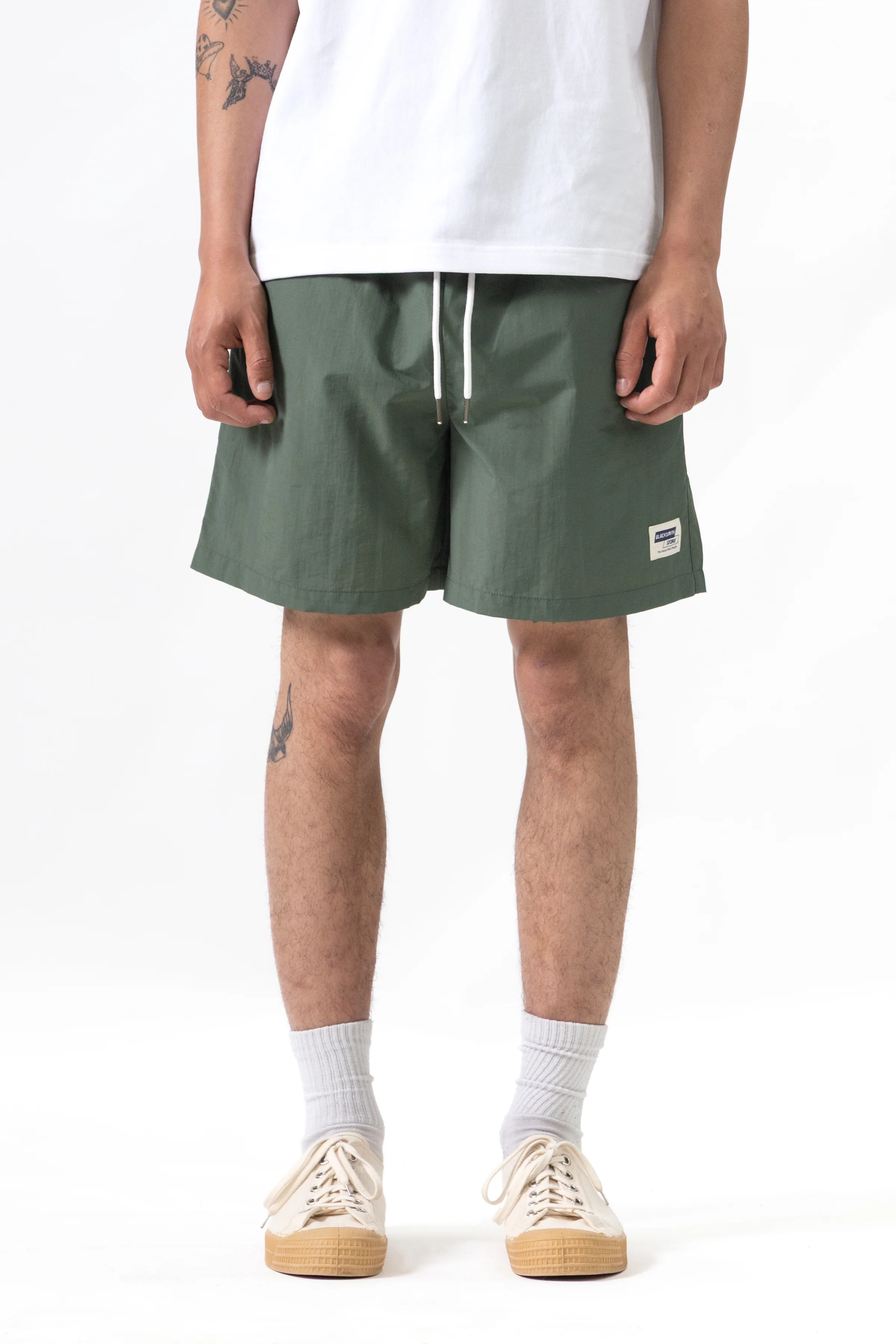 Blacksmith - Nylon Club Shorts - Olive - Image 2