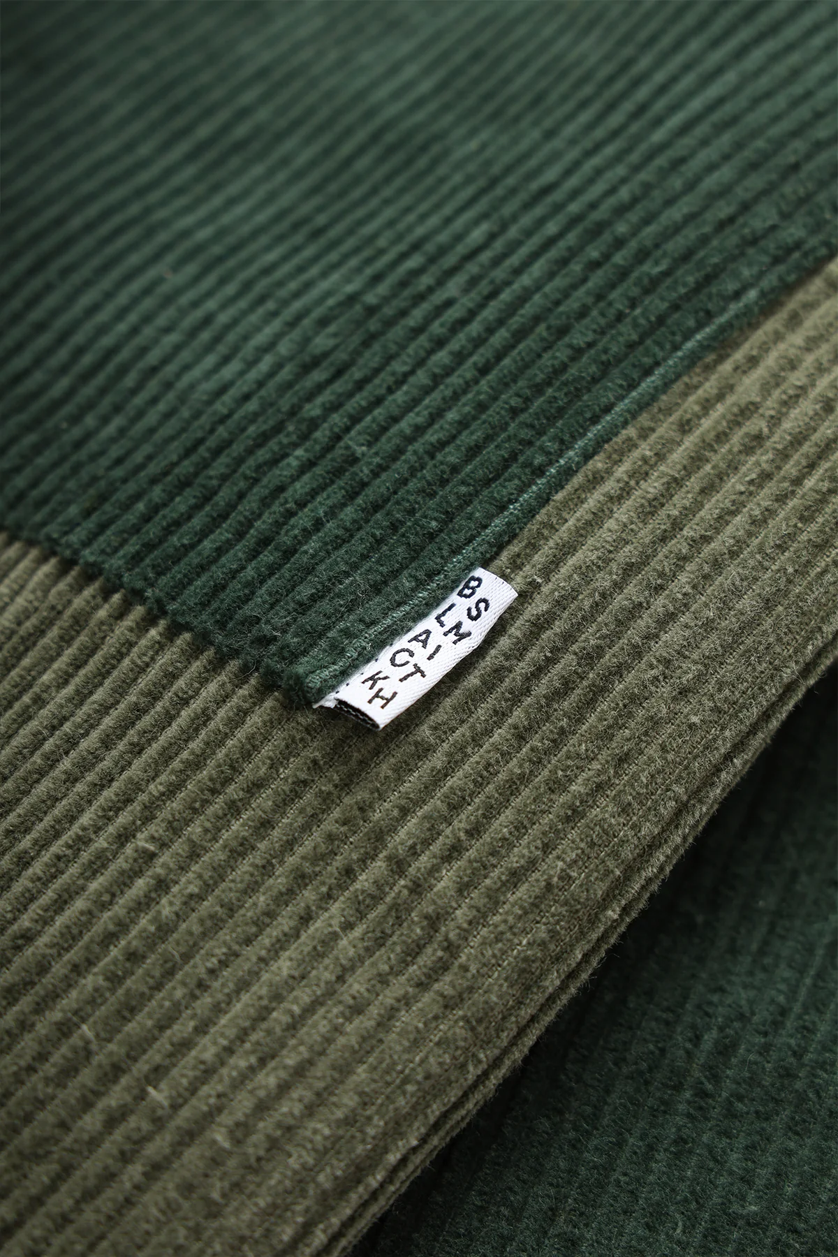 Blacksmith - Patchwork Corduroy Shirt - Green - Image 4