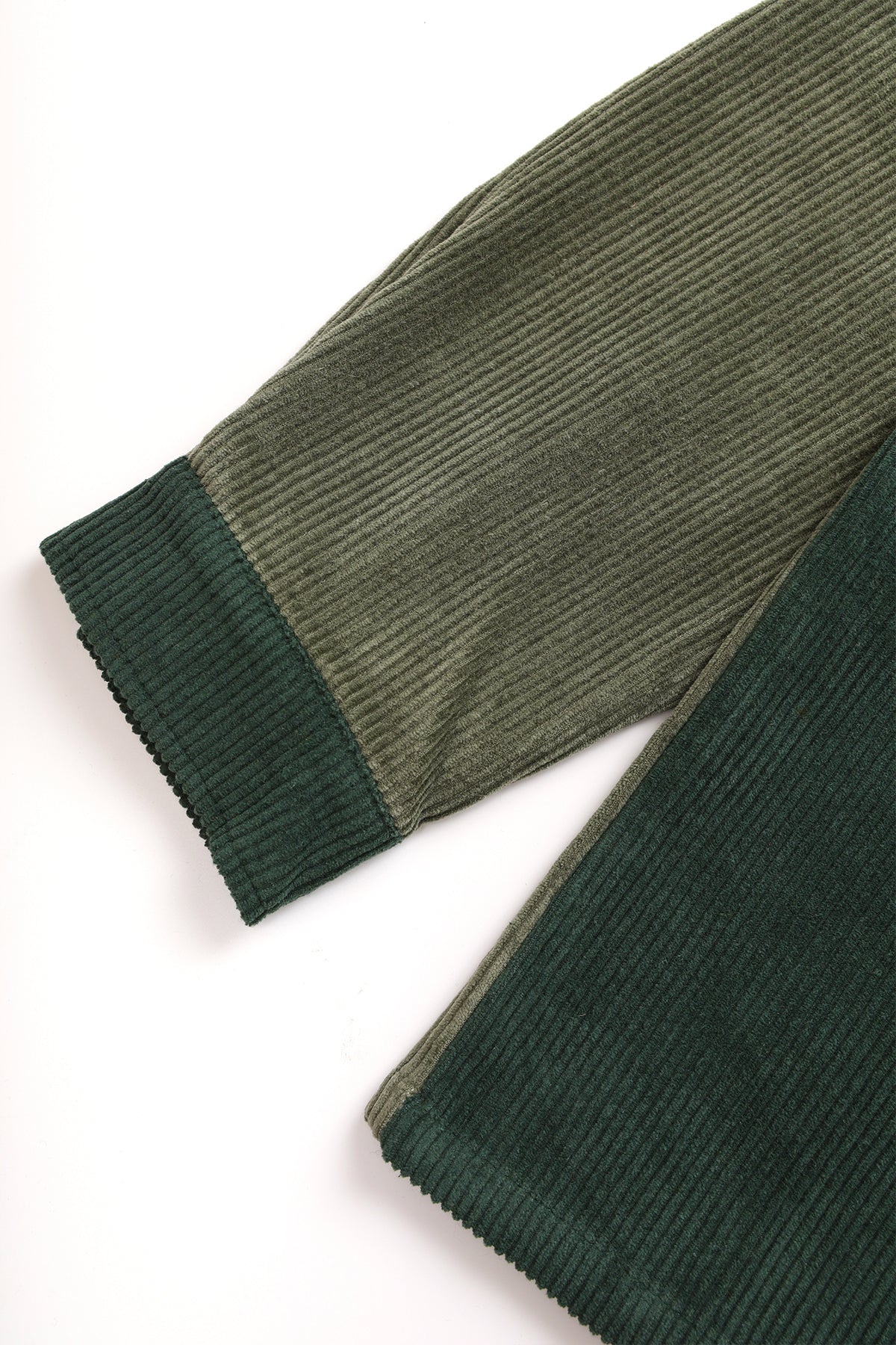Blacksmith - Patchwork Corduroy Shirt - Green - Image 5