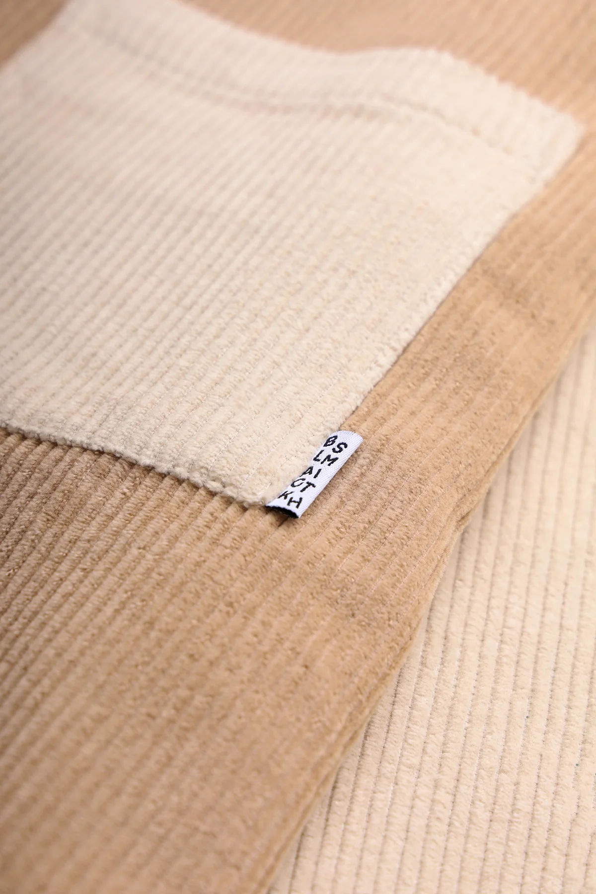 Blacksmith - Patchwork Corduroy Shirt - Natural - Image 4
