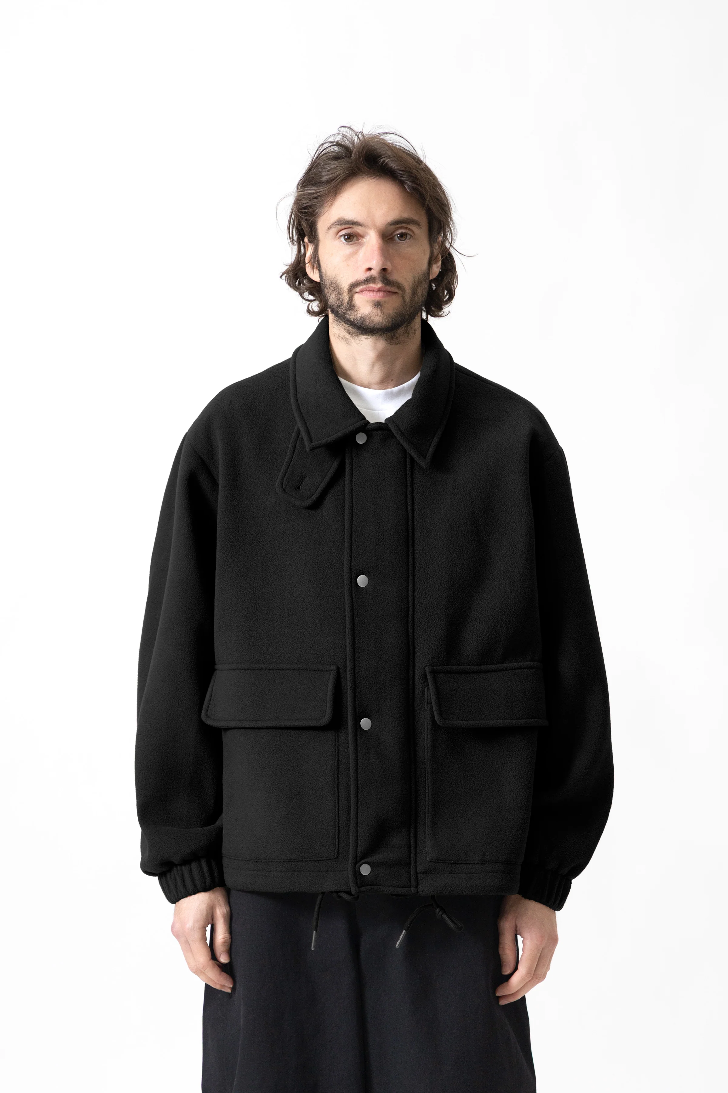 Blacksmith - Polar Fleece Warm Up Jacket - Black - Image 2