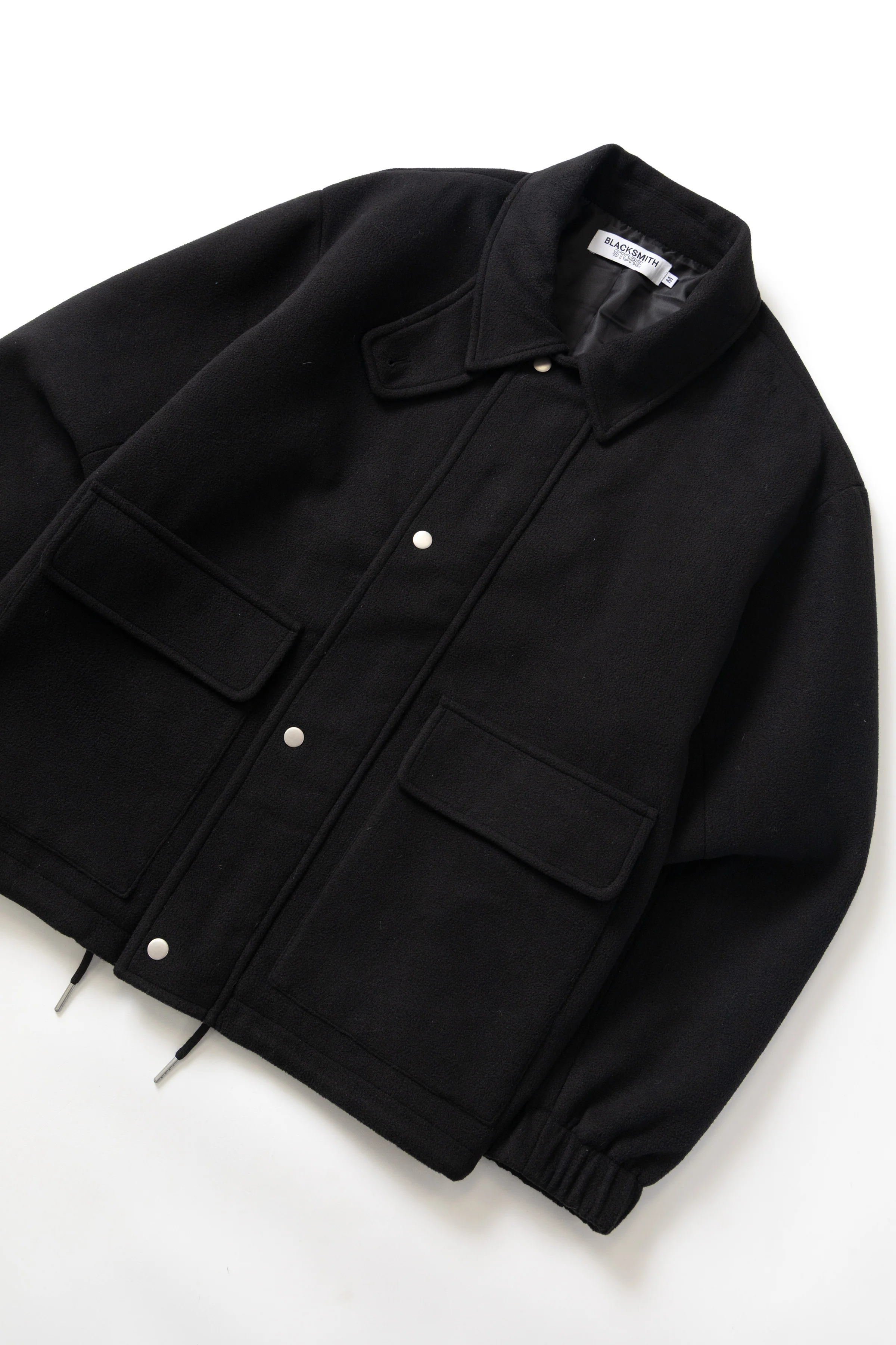 Blacksmith - Polar Fleece Warm Up Jacket - Black - Image 5