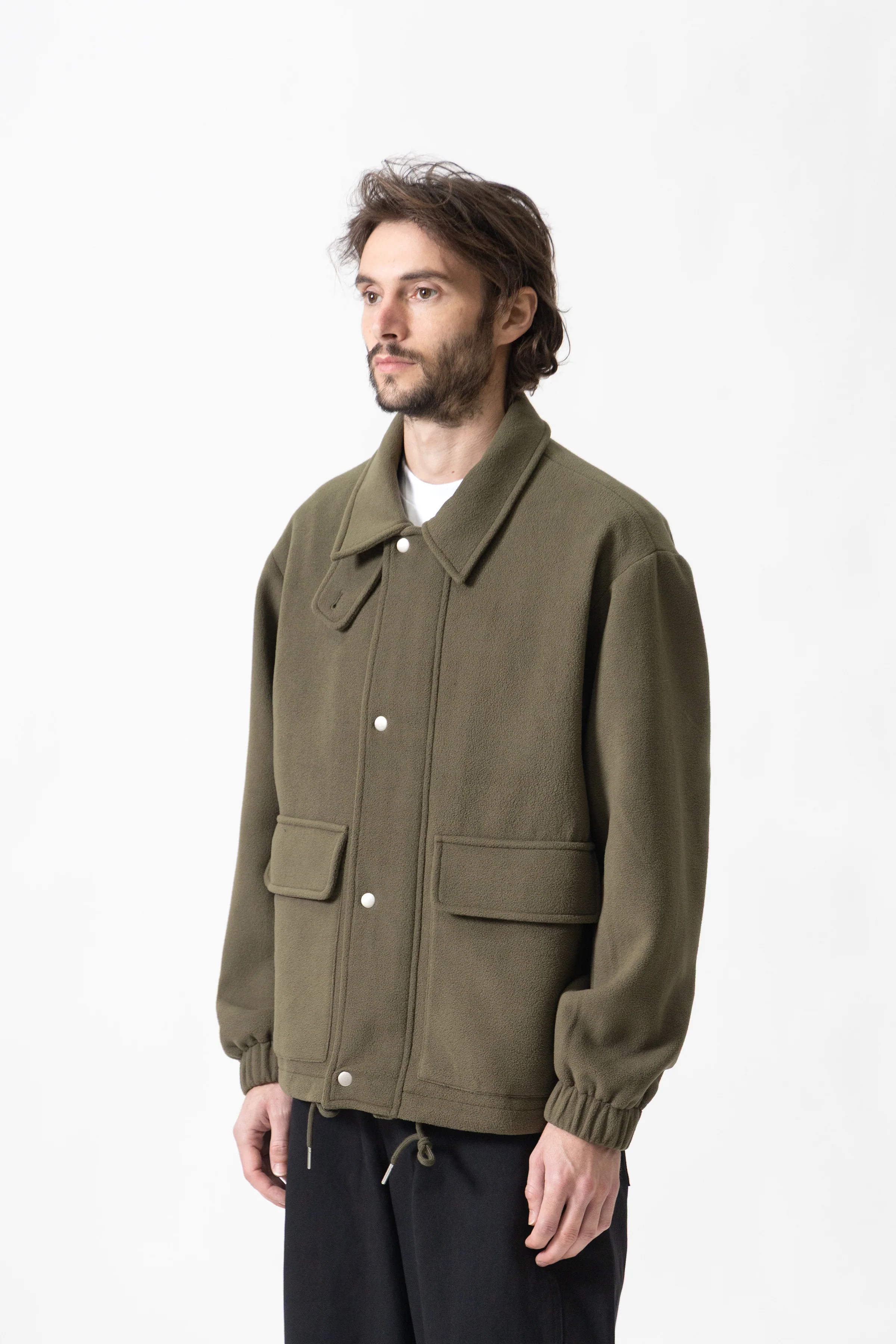 Blacksmith - Polar Fleece Warm Up Jacket - Olive - Image 3