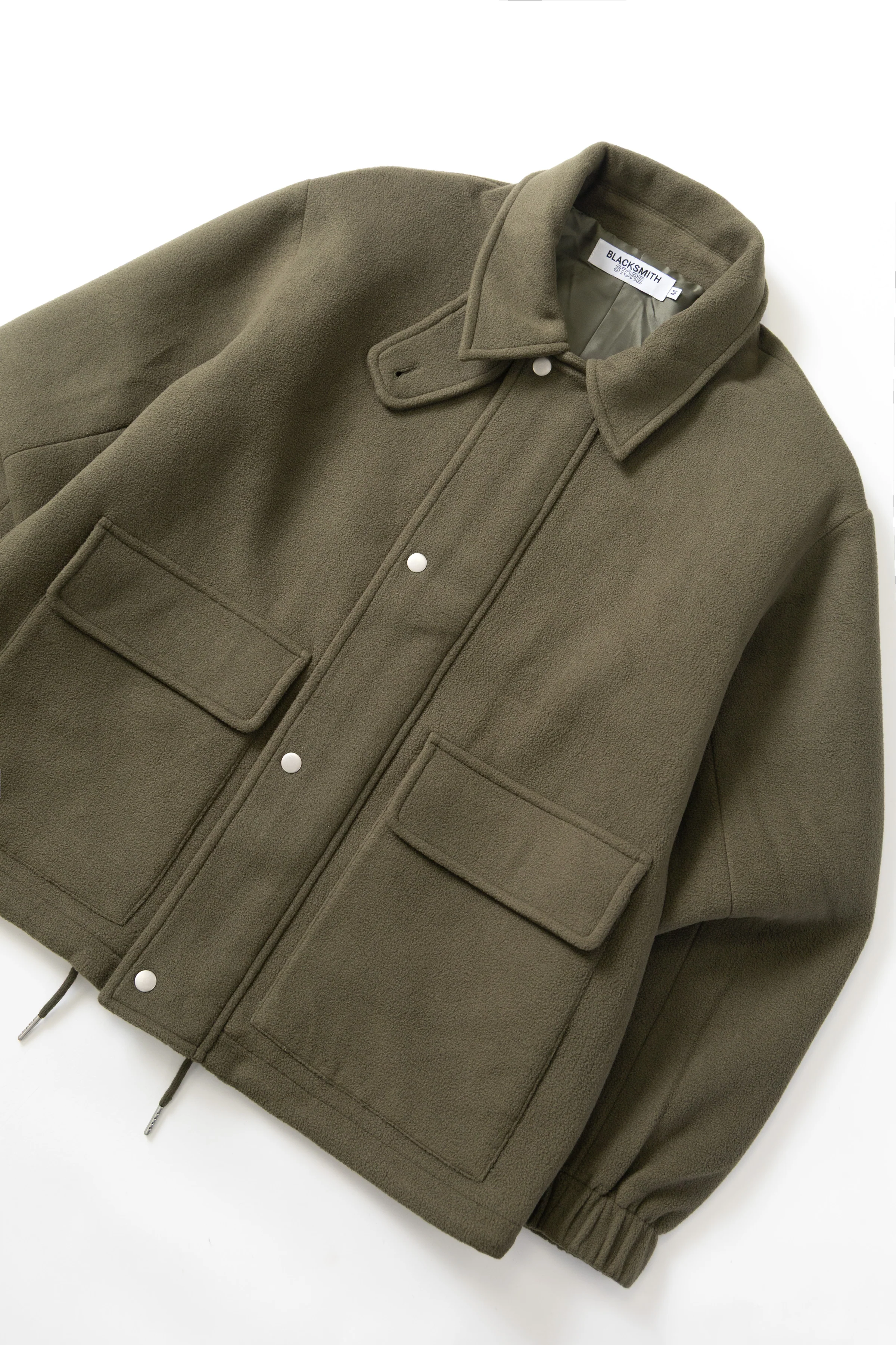Blacksmith - Polar Fleece Warm Up Jacket - Olive - Image 5