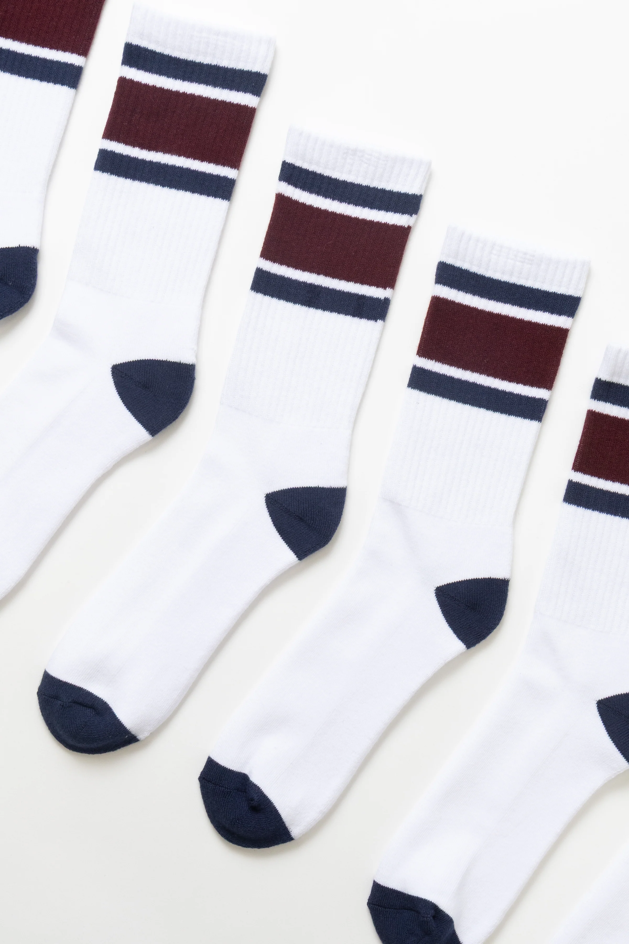 Blacksmith - Ringer Socks Three Pack - White - Image 2