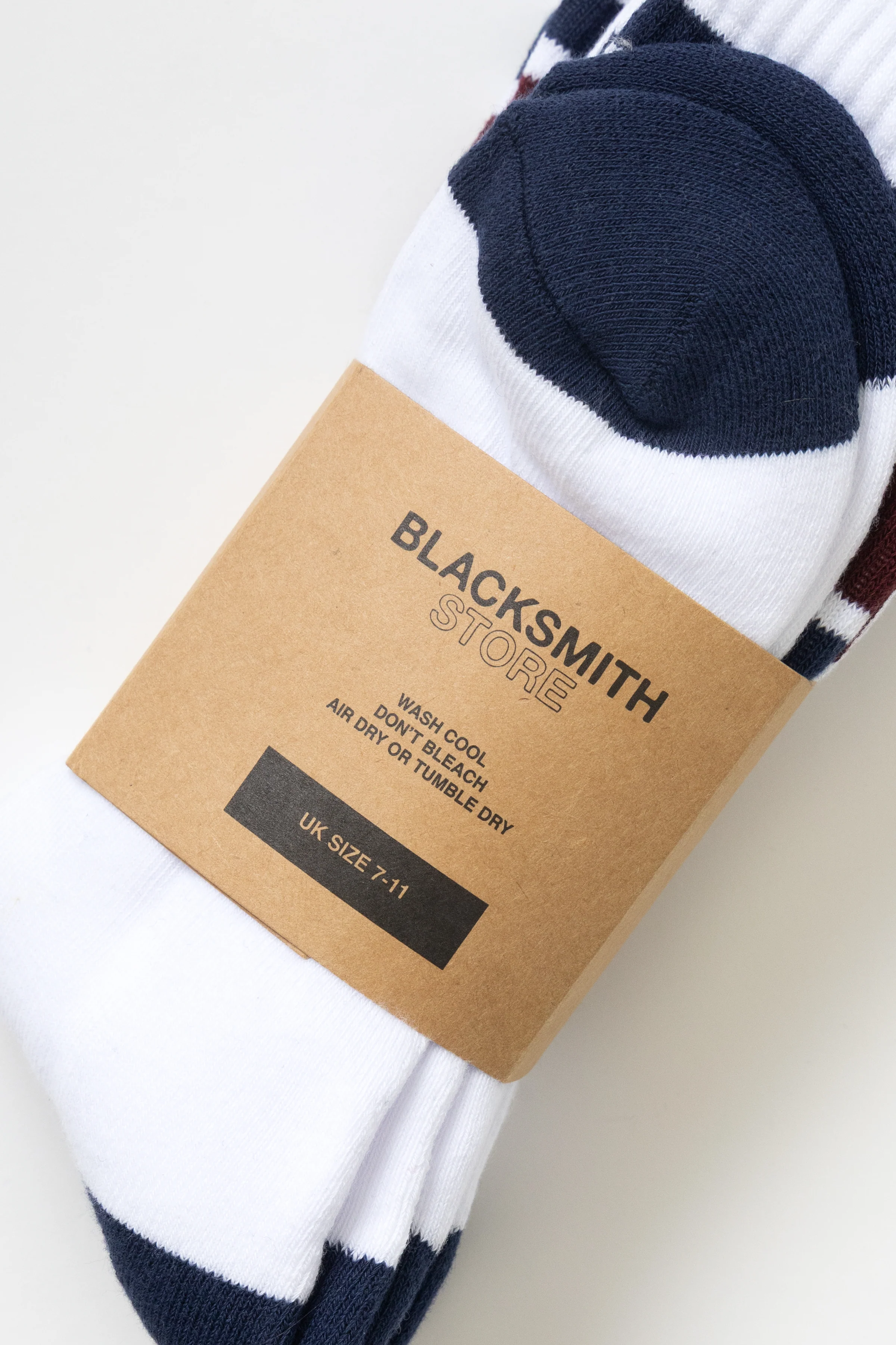 Blacksmith - Ringer Socks Three Pack - White - Image 6