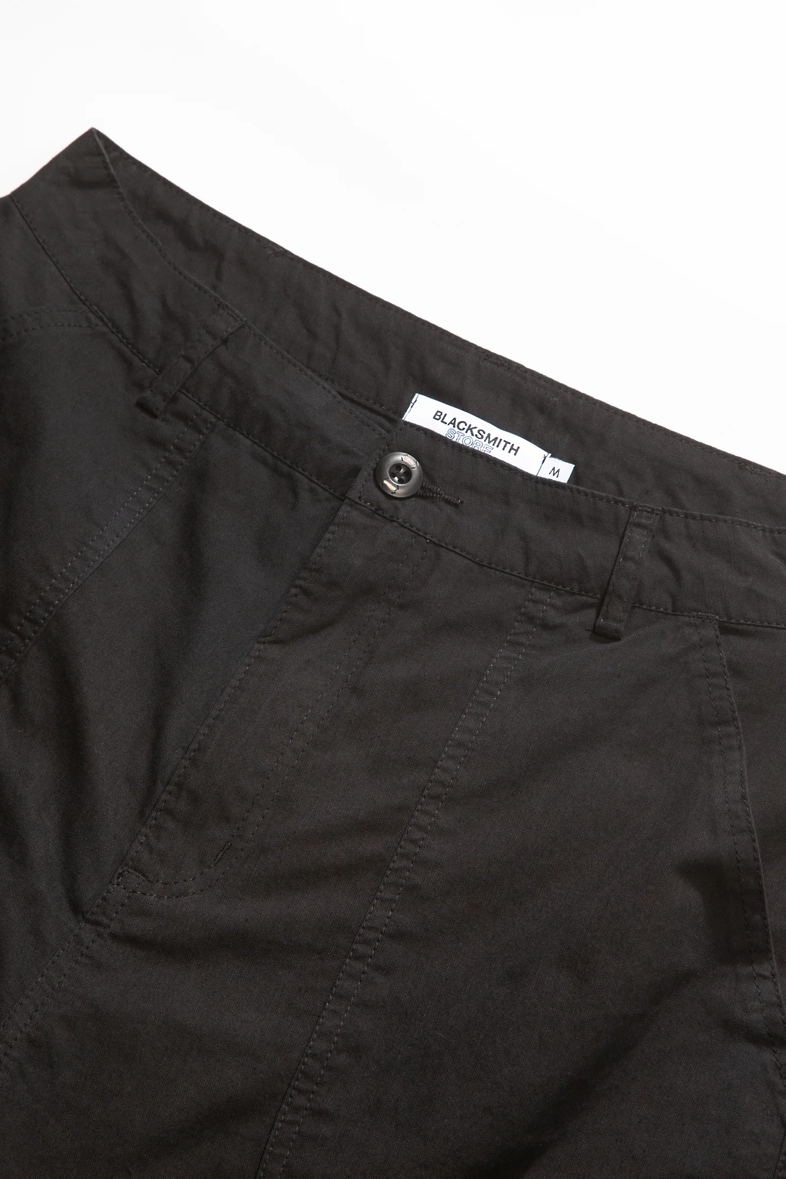 Blacksmith - Sateen Fatigue Shorts - Black - Image 2