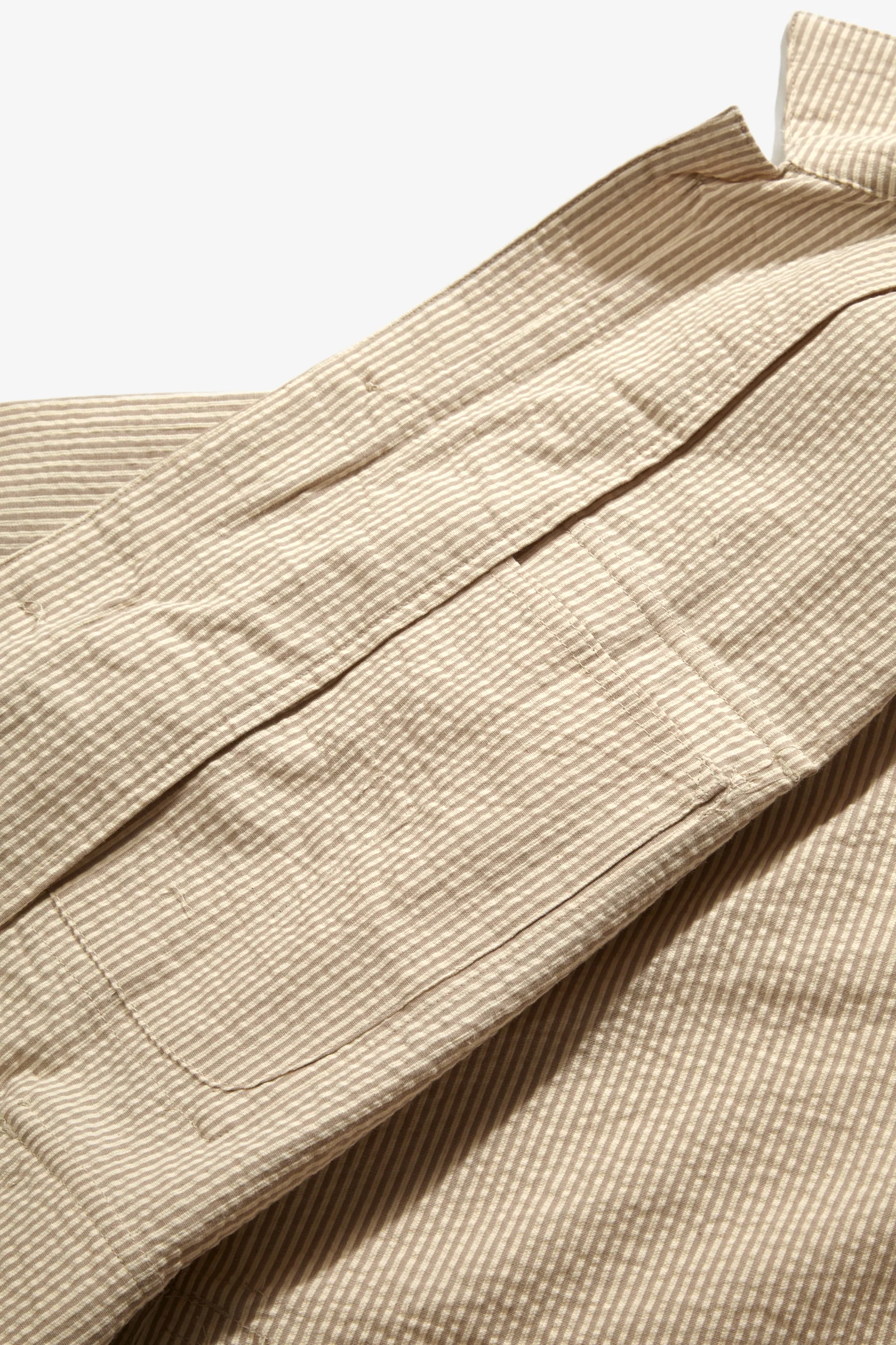 Blacksmith - Seersucker Chore Overshirt - Sand - Image 6