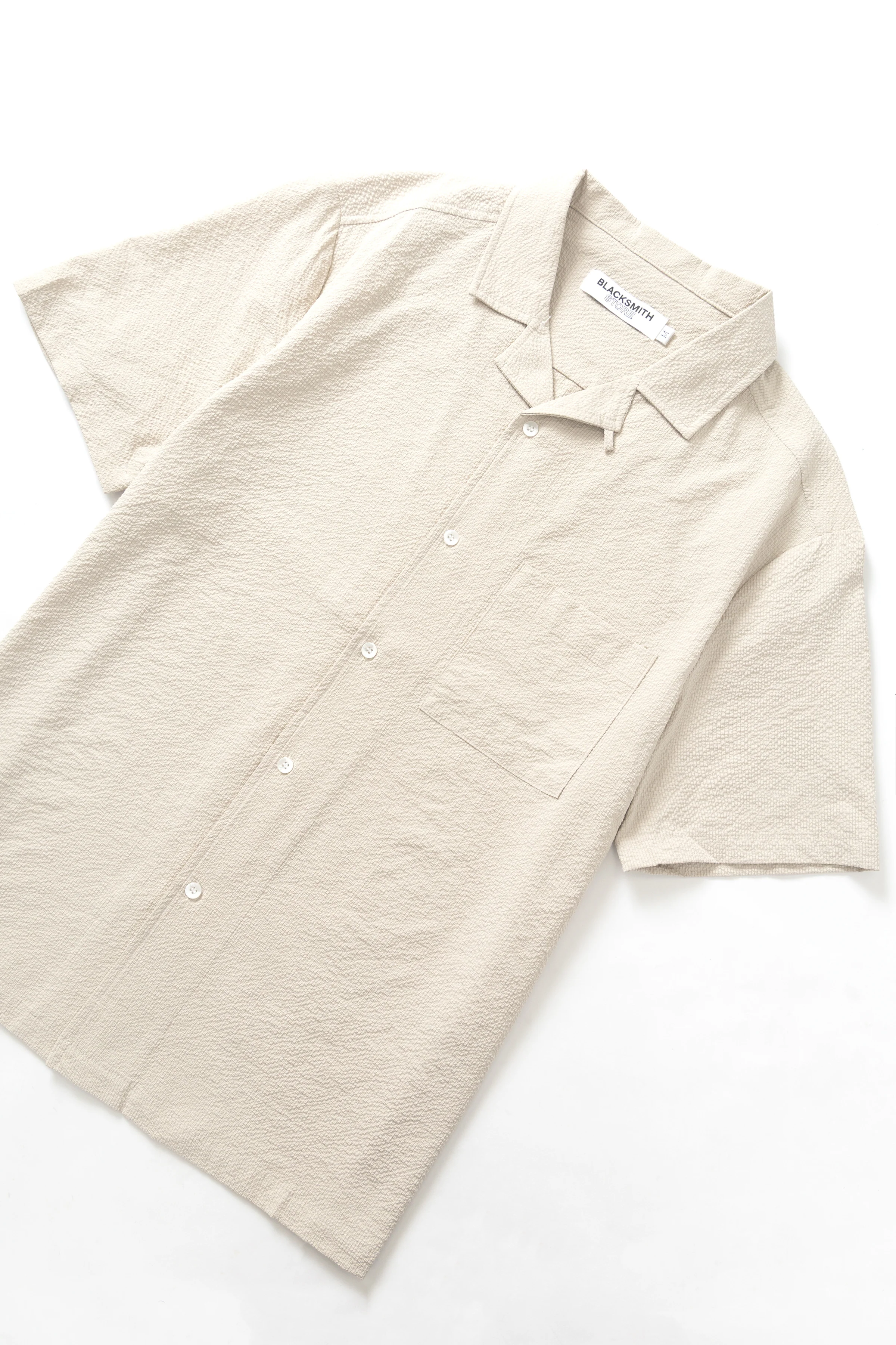 Blacksmith - Seersucker Resort Shirt - Dove - Image 5