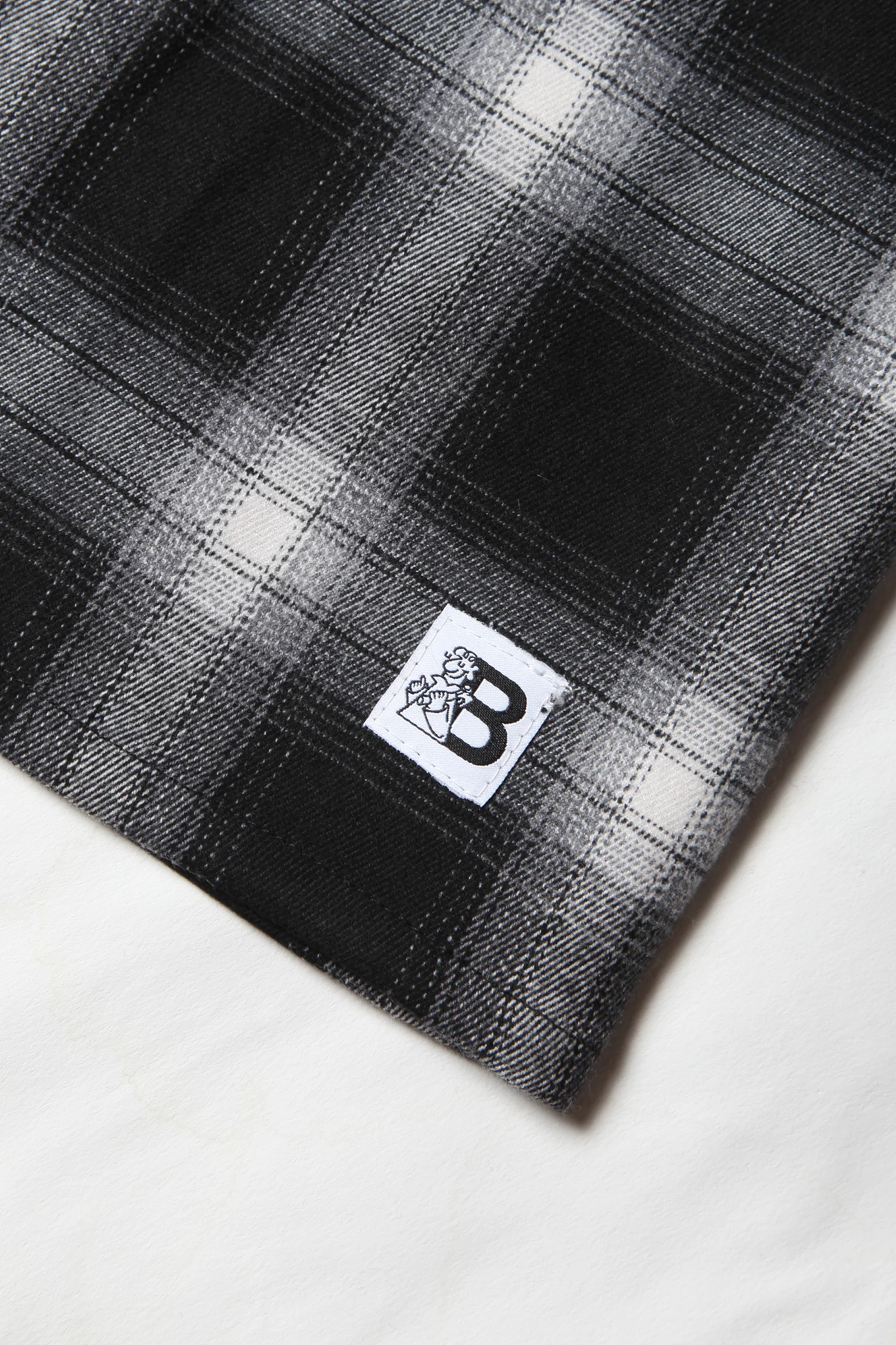 Blacksmith - Shadow Plaid Quarter Zip - Black/White - Image 4