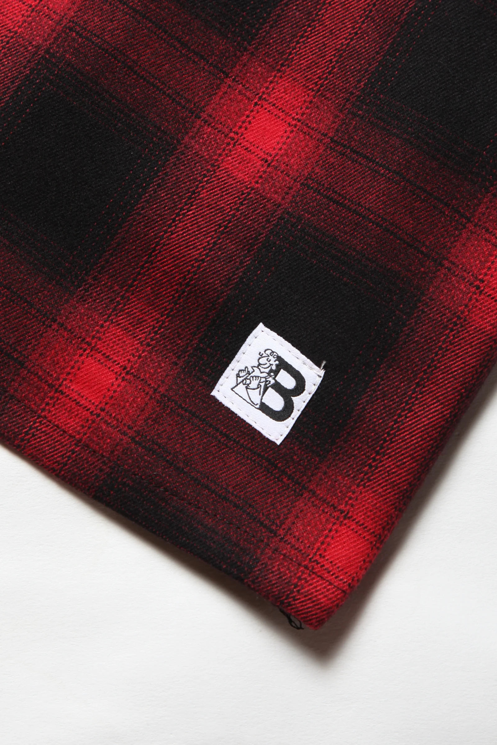 Blacksmith - Shadow Plaid Quarter Zip - Black/Red - Image 4