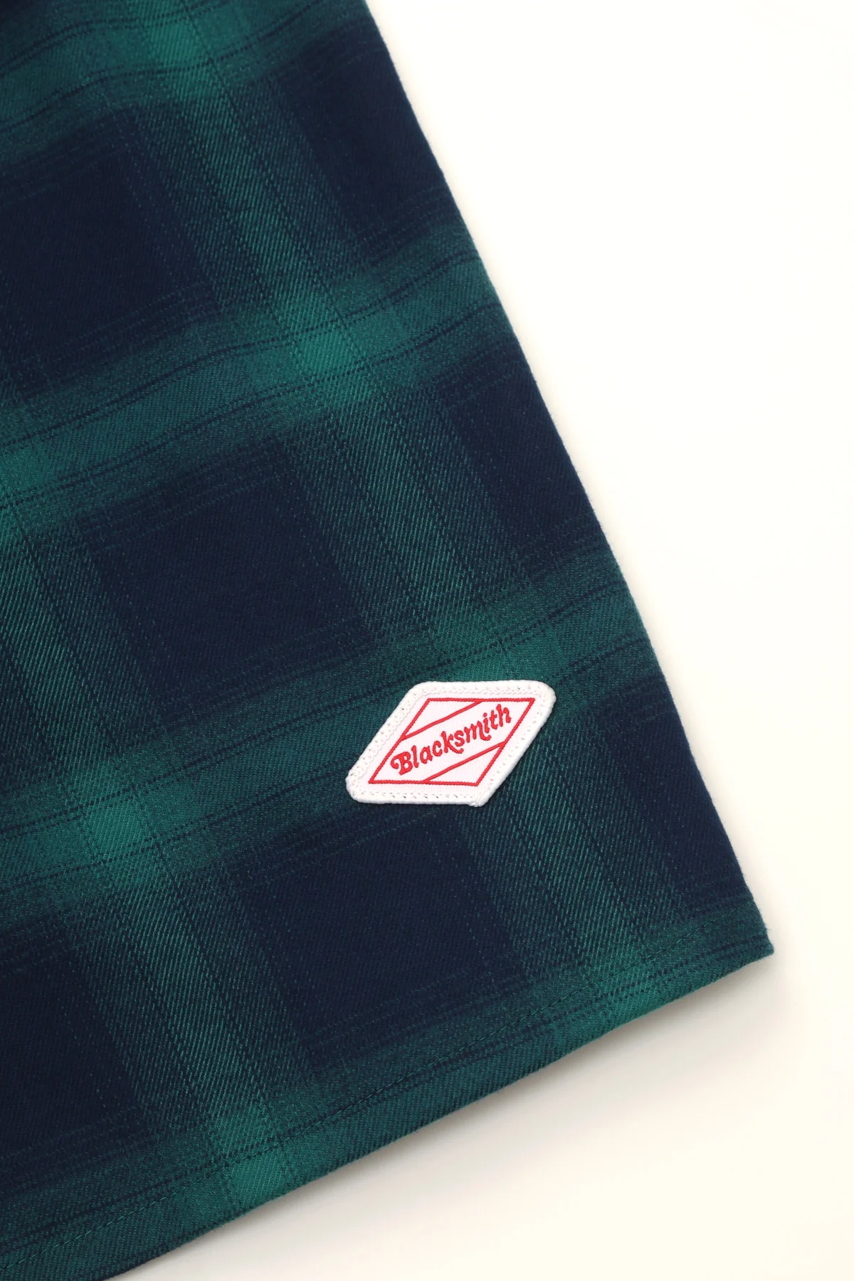 Blacksmith - Shadow Plaid Short Sleeve Shirt - Navy/Green - Image 5