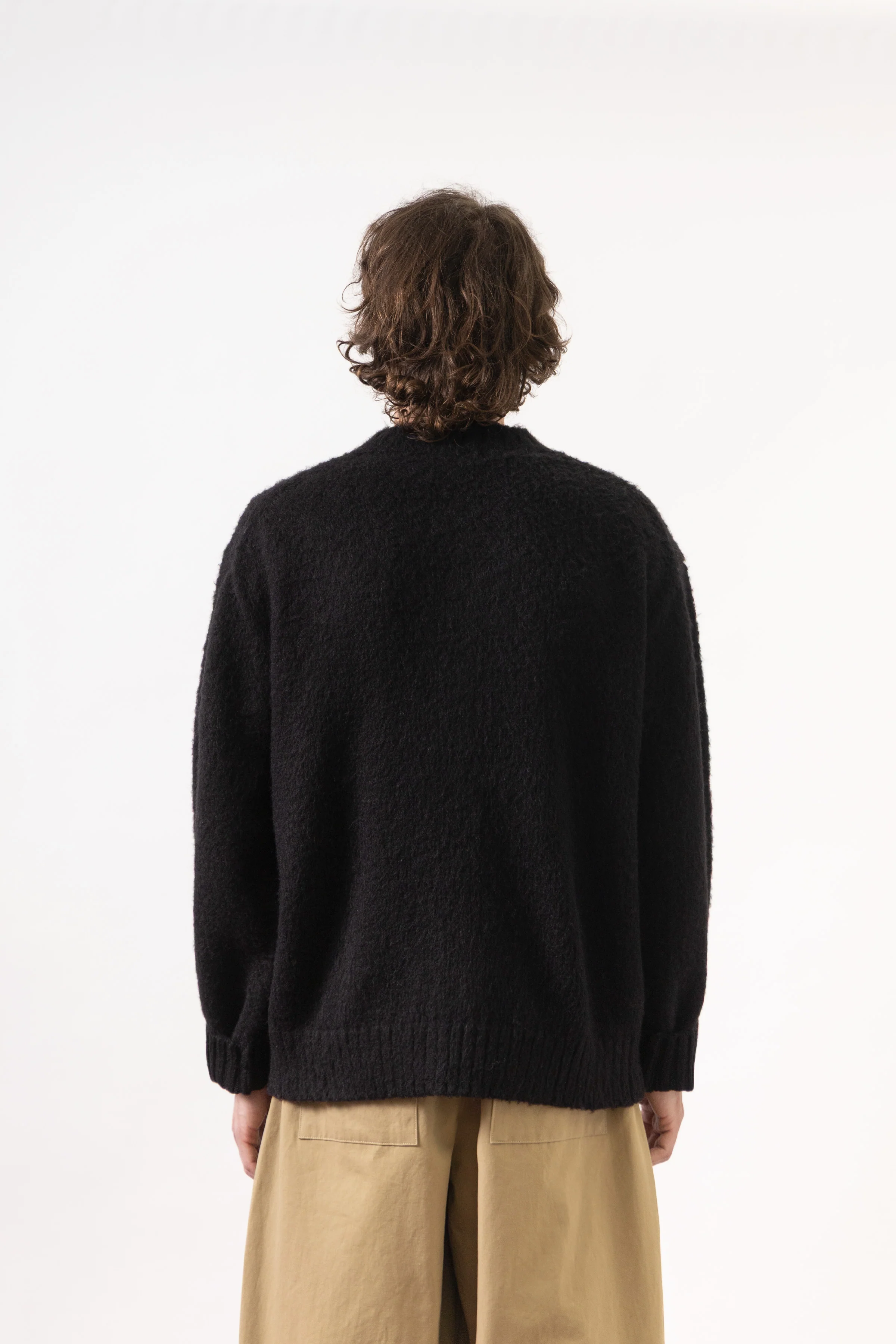 Blacksmith - Stand Collar Cardigan - Black - Image 4