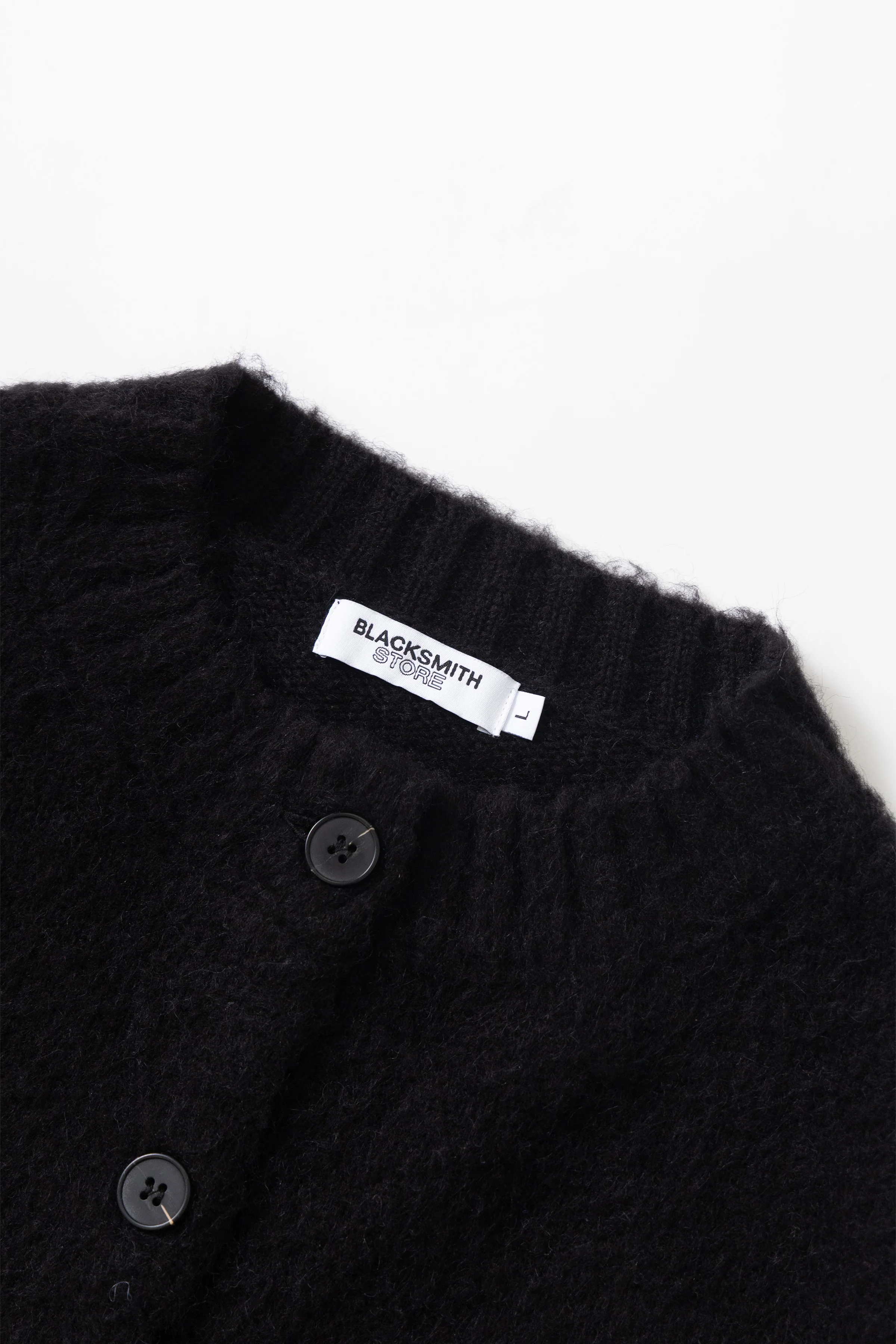 Blacksmith - Stand Collar Cardigan - Black - Image 5