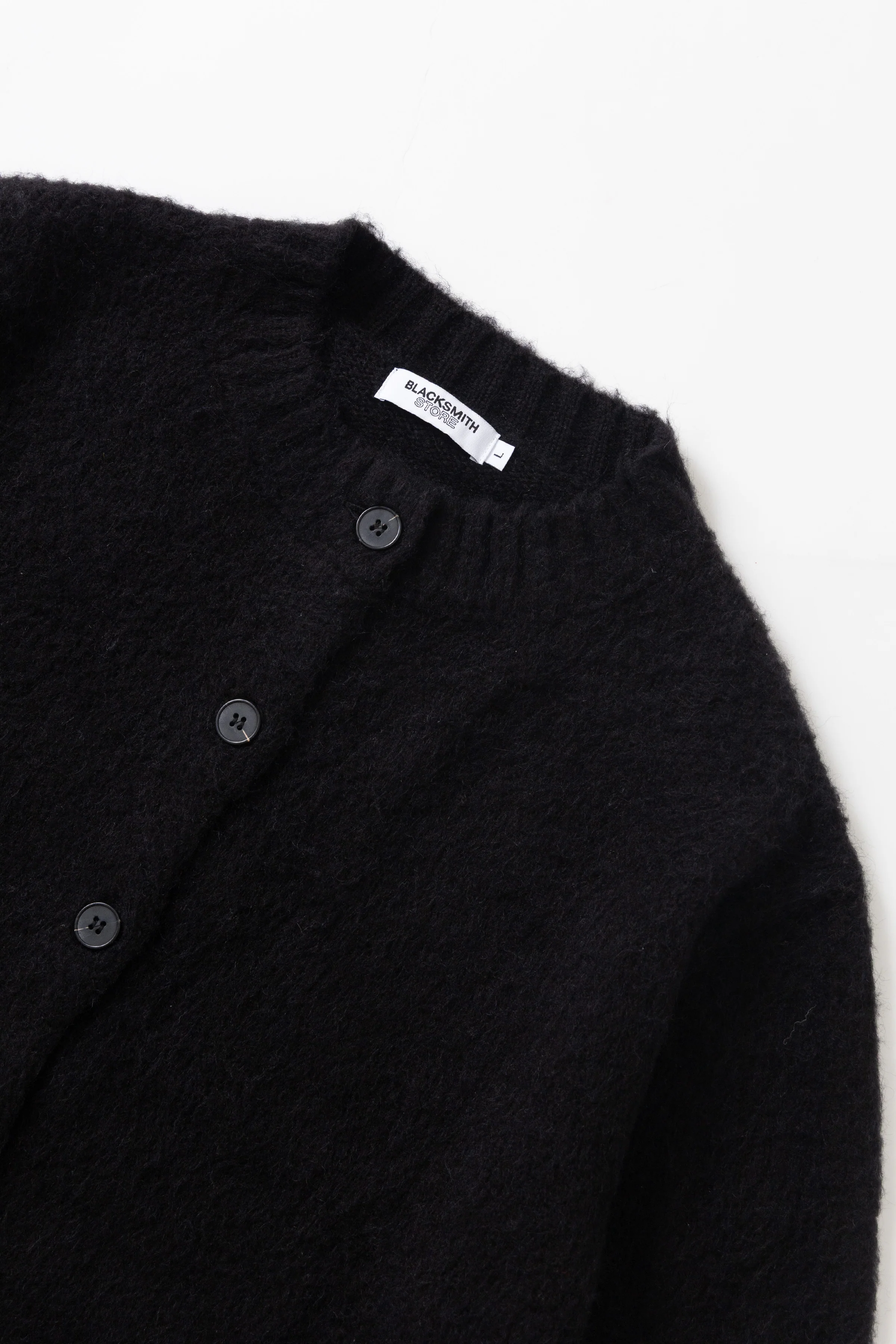 Blacksmith - Stand Collar Cardigan - Black - Image 7