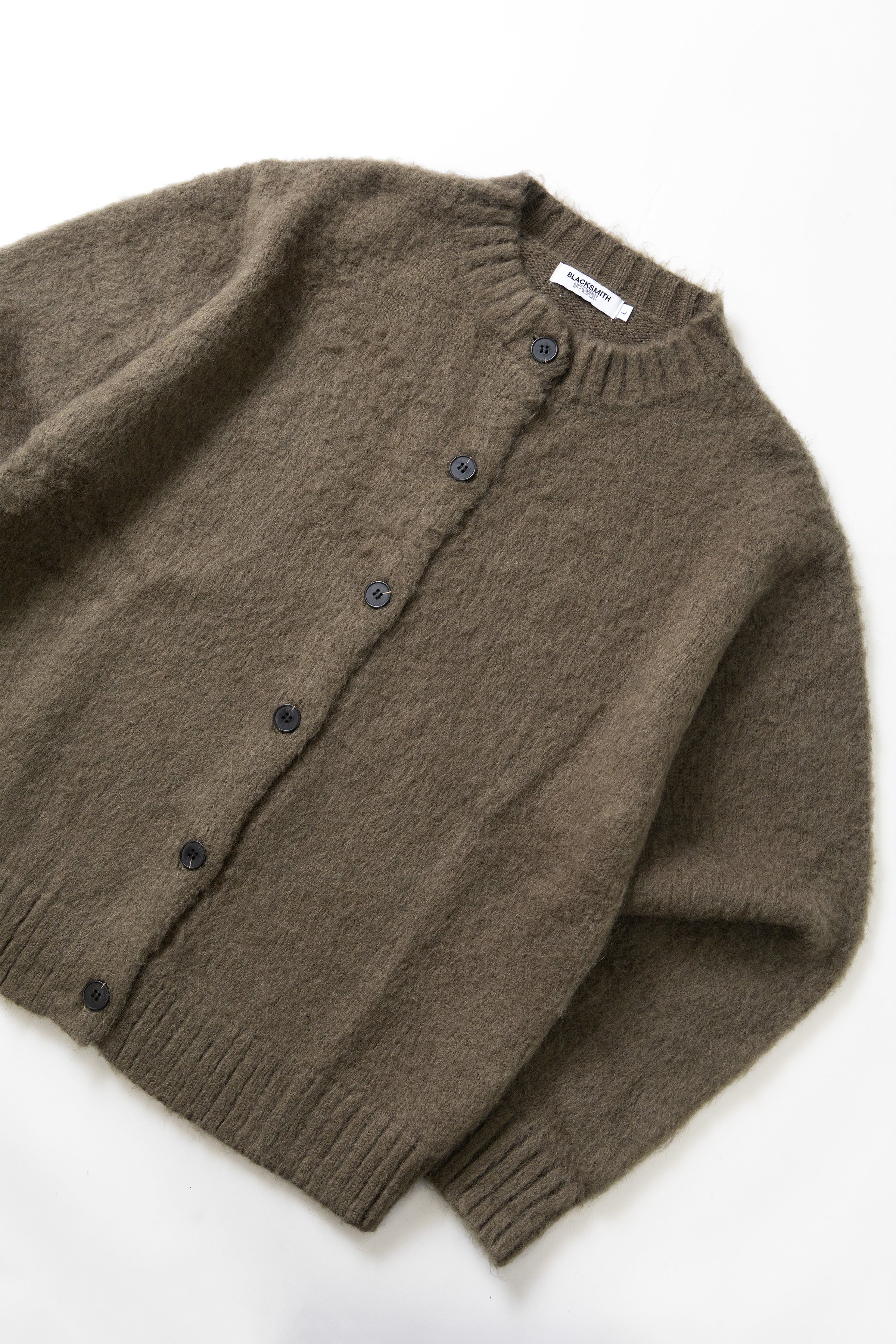 Blacksmith - Stand Collar Cardigan - Olive - Image 6