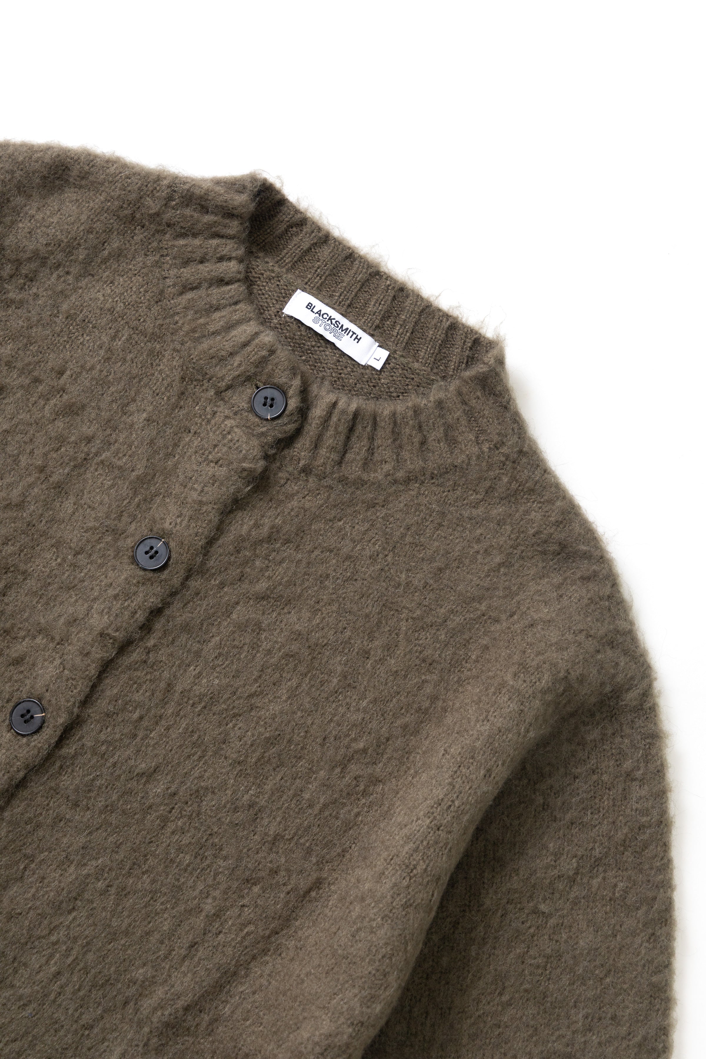 Blacksmith - Stand Collar Cardigan - Olive - Image 7