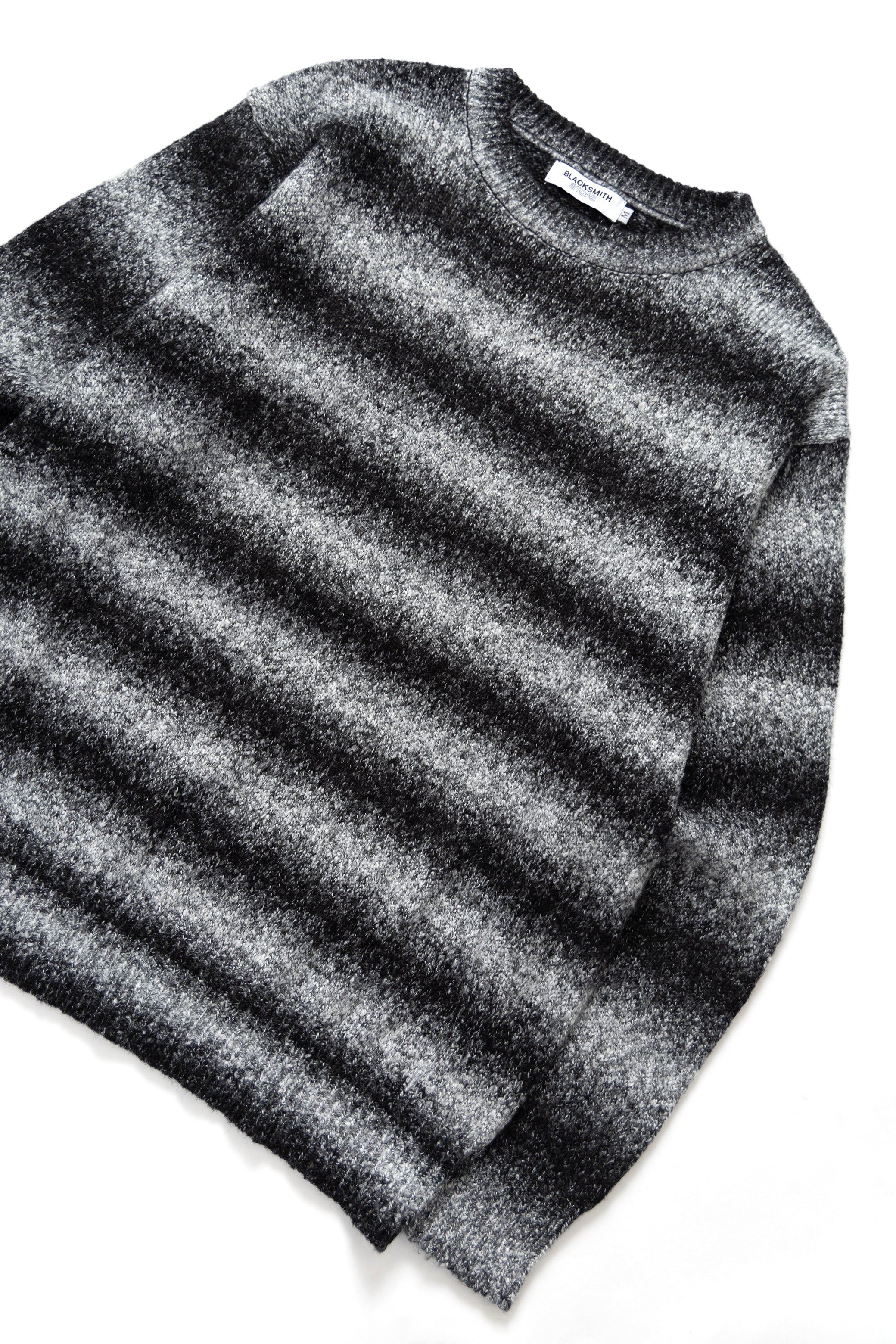 Blacksmith - Static Stripe Sweater - Black - Image 3