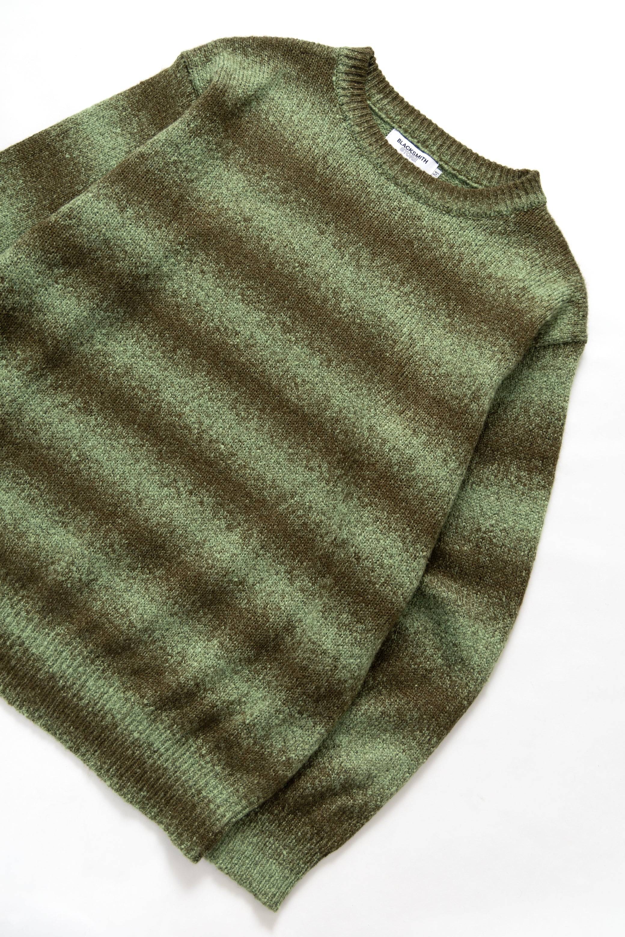 Blacksmith - Static Stripe Sweater - Olive - Image 3