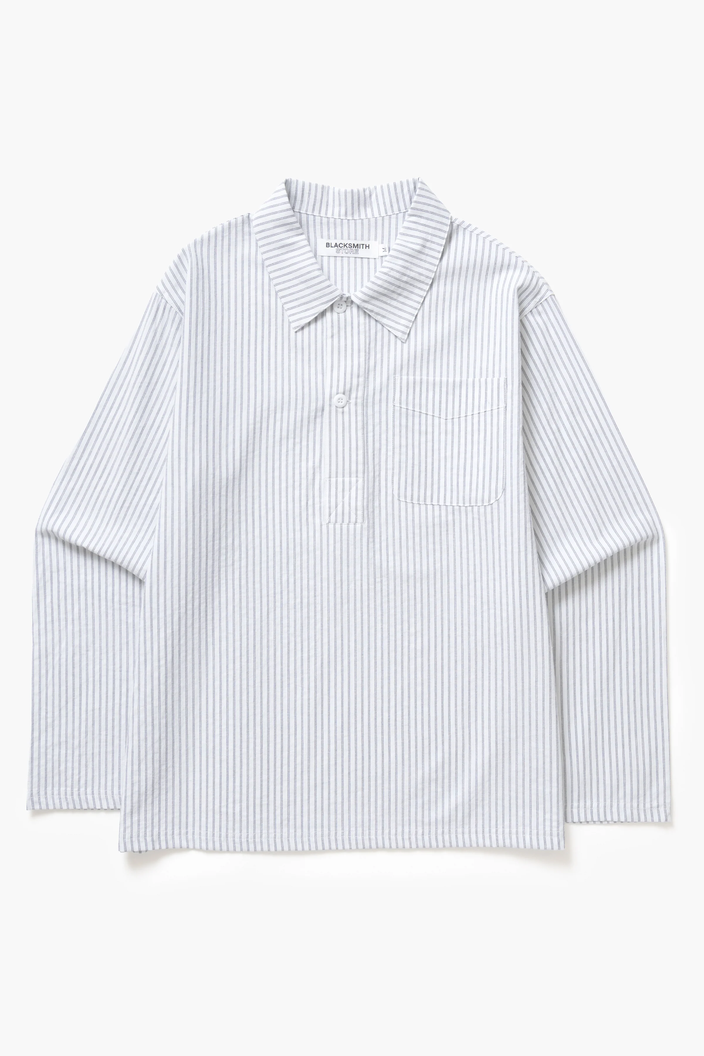 Blacksmith - Striped Two Button Popover - White