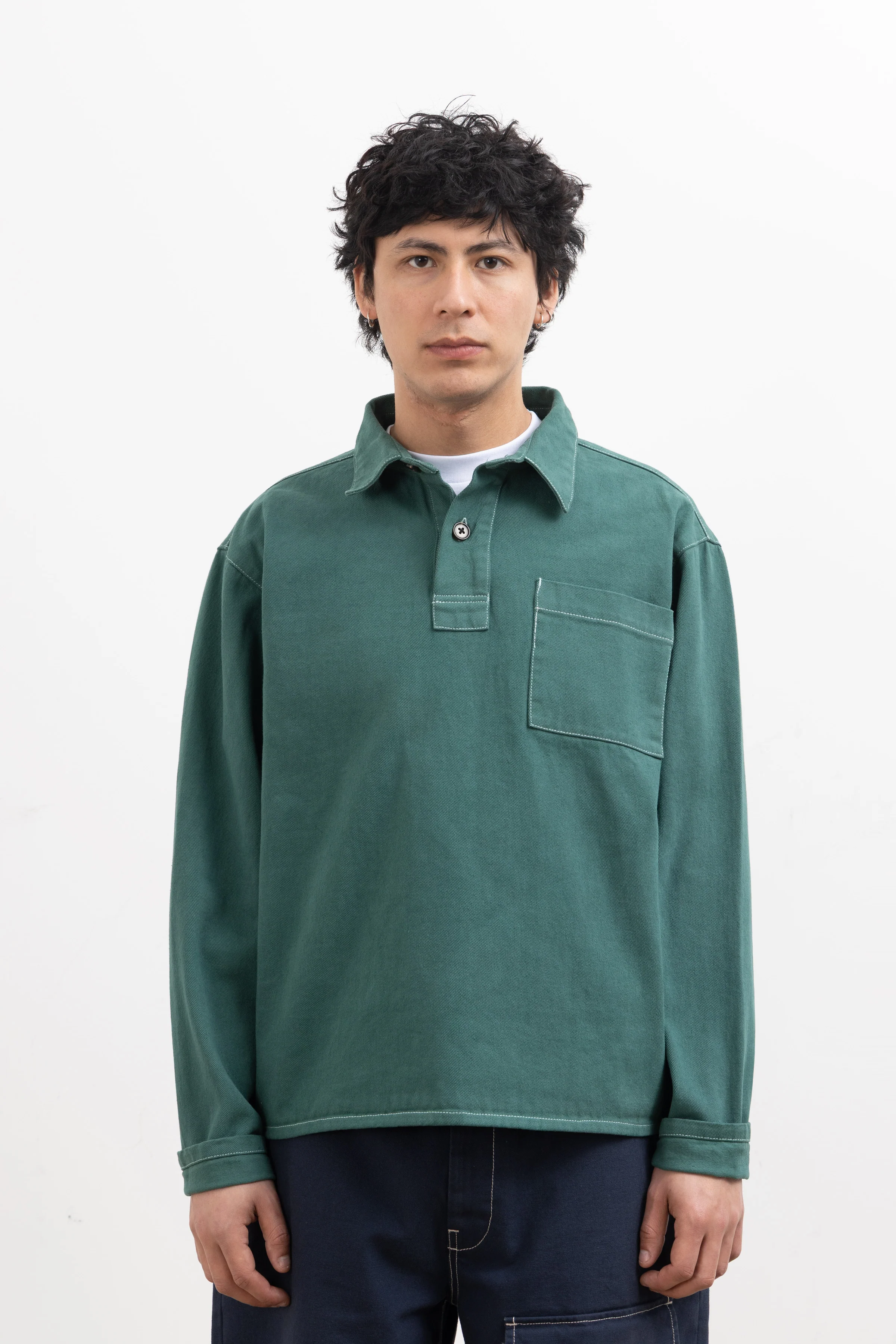 Blacksmith - Twill Two Button Popover - Evergreen - Image 2