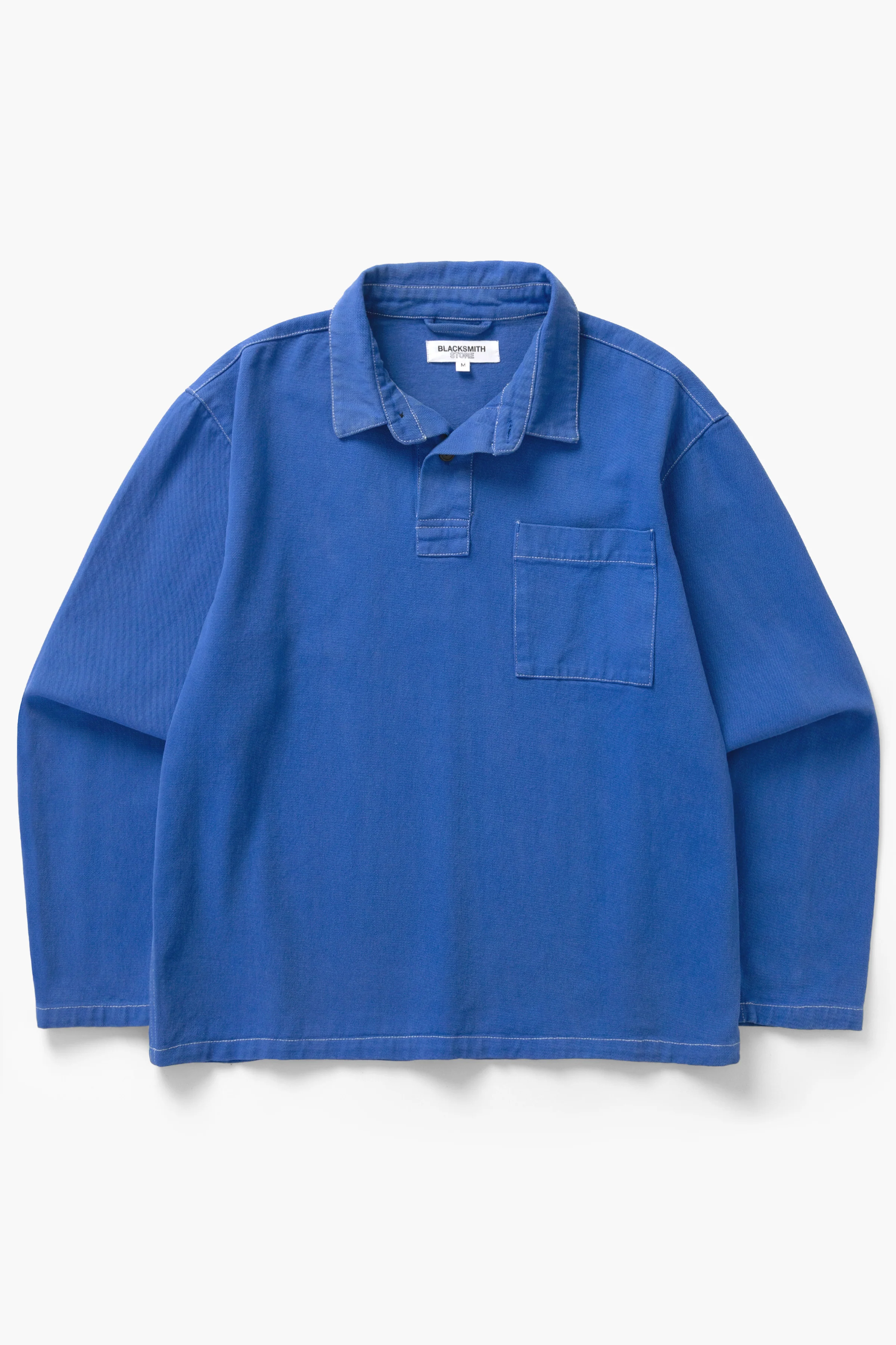 Blacksmith - Twill Two Button Popover - French Blue