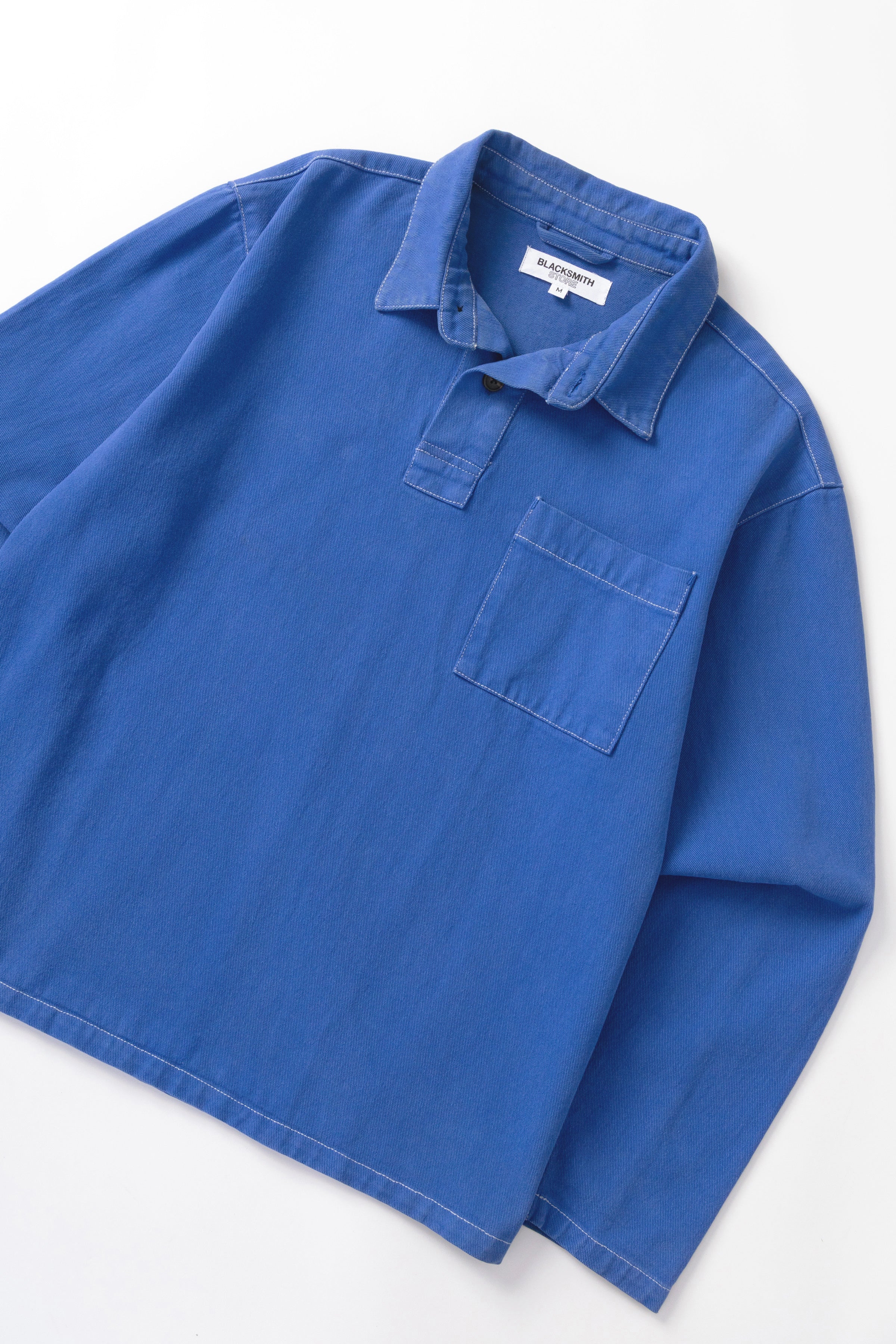 Blacksmith - Twill Two Button Popover - French Blue - Image 5