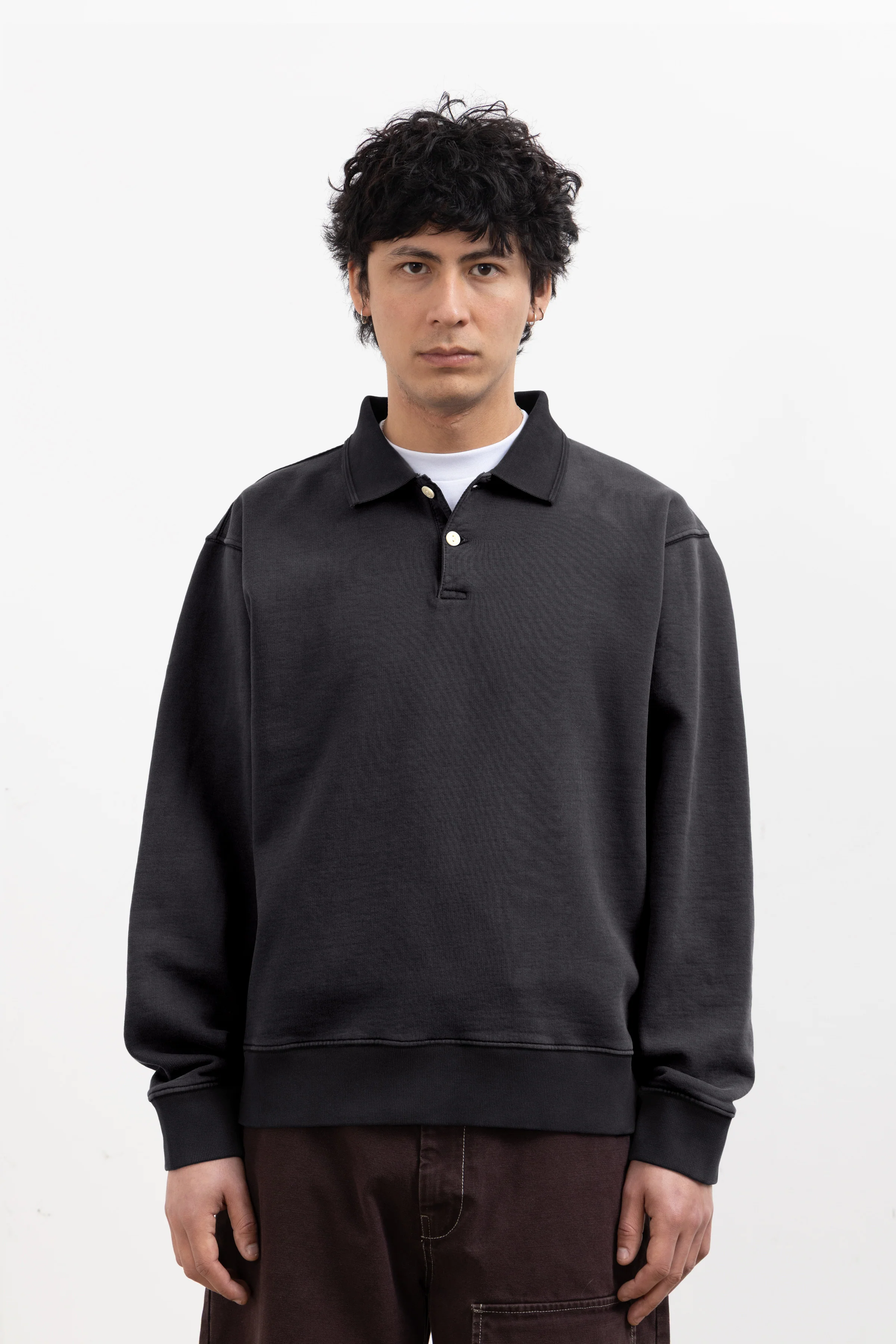 Blacksmith - Two Button Washed Rugby - Black - Image 2