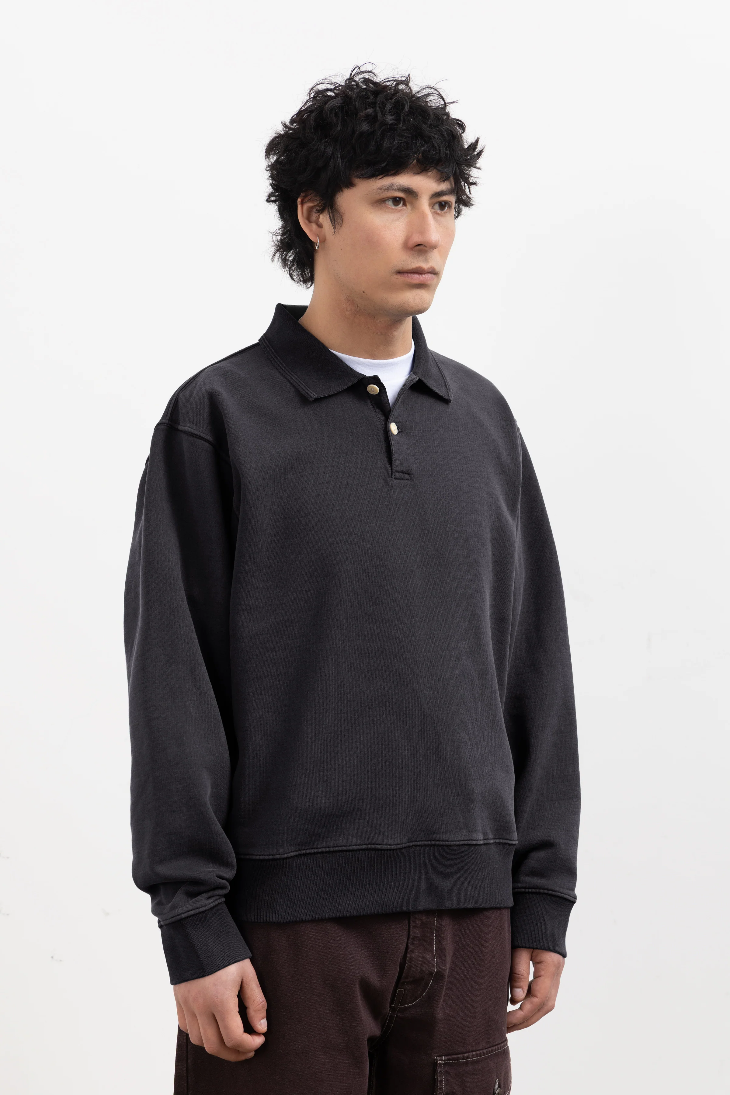 Blacksmith - Two Button Washed Rugby - Black - Image 3