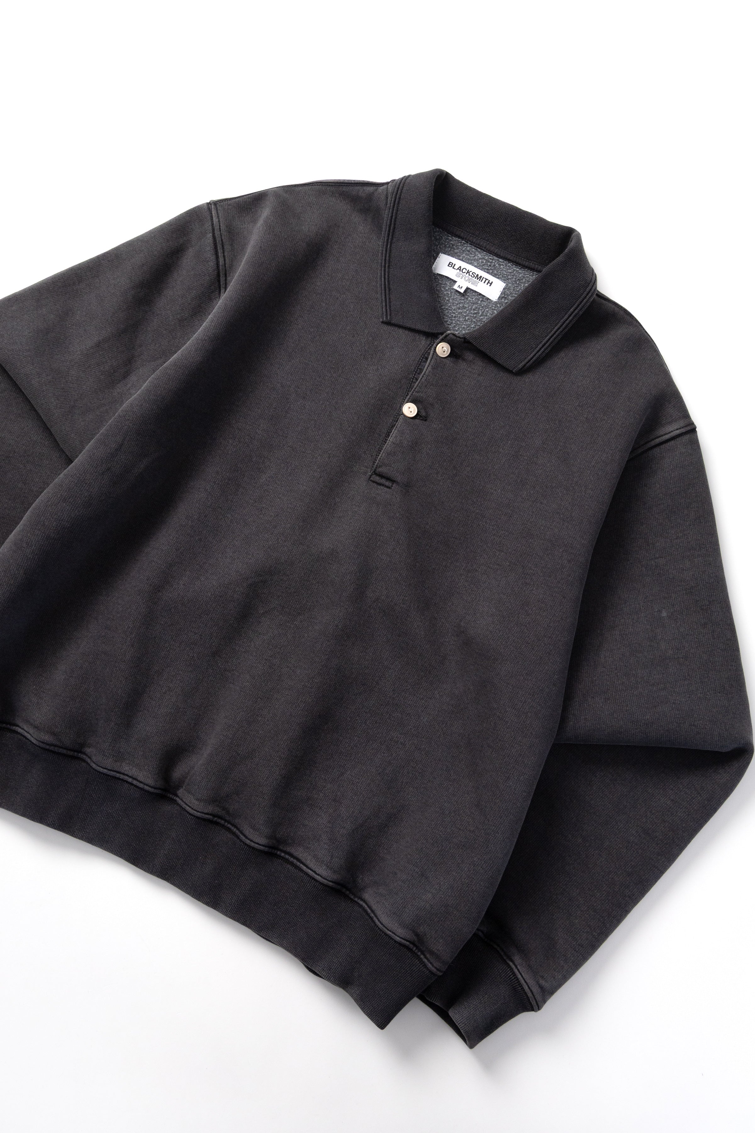 Blacksmith - Two Button Washed Rugby - Black - Image 5
