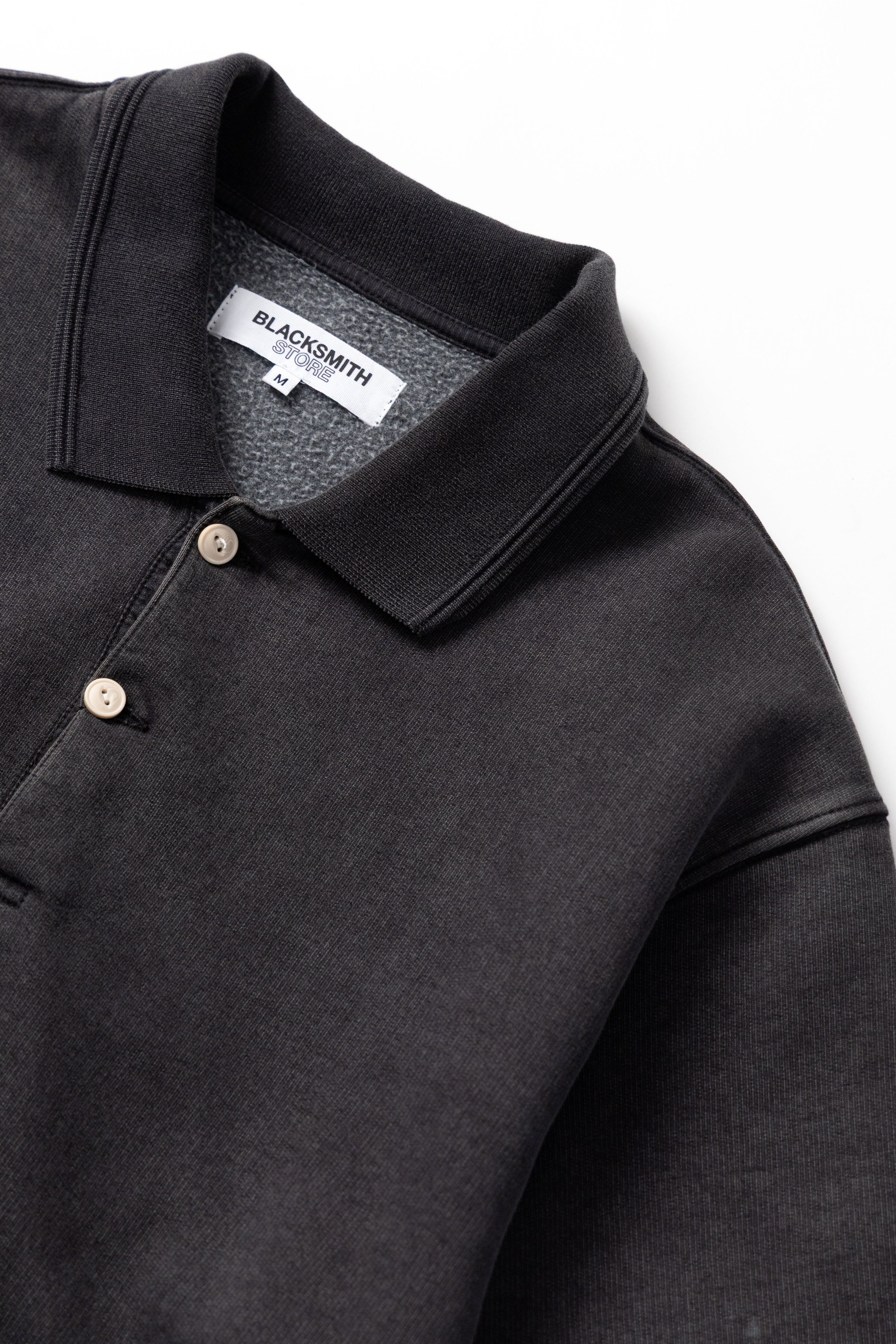 Blacksmith - Two Button Washed Rugby - Black - Image 6