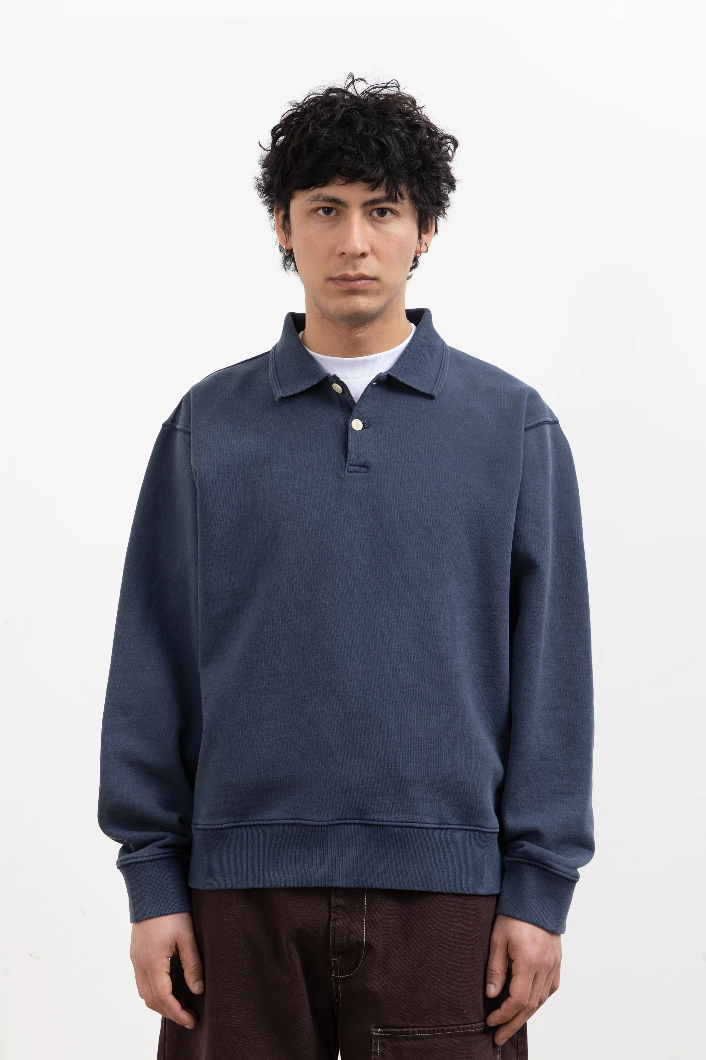 Blacksmith - Two Button Washed Rugby - Navy - Image 2