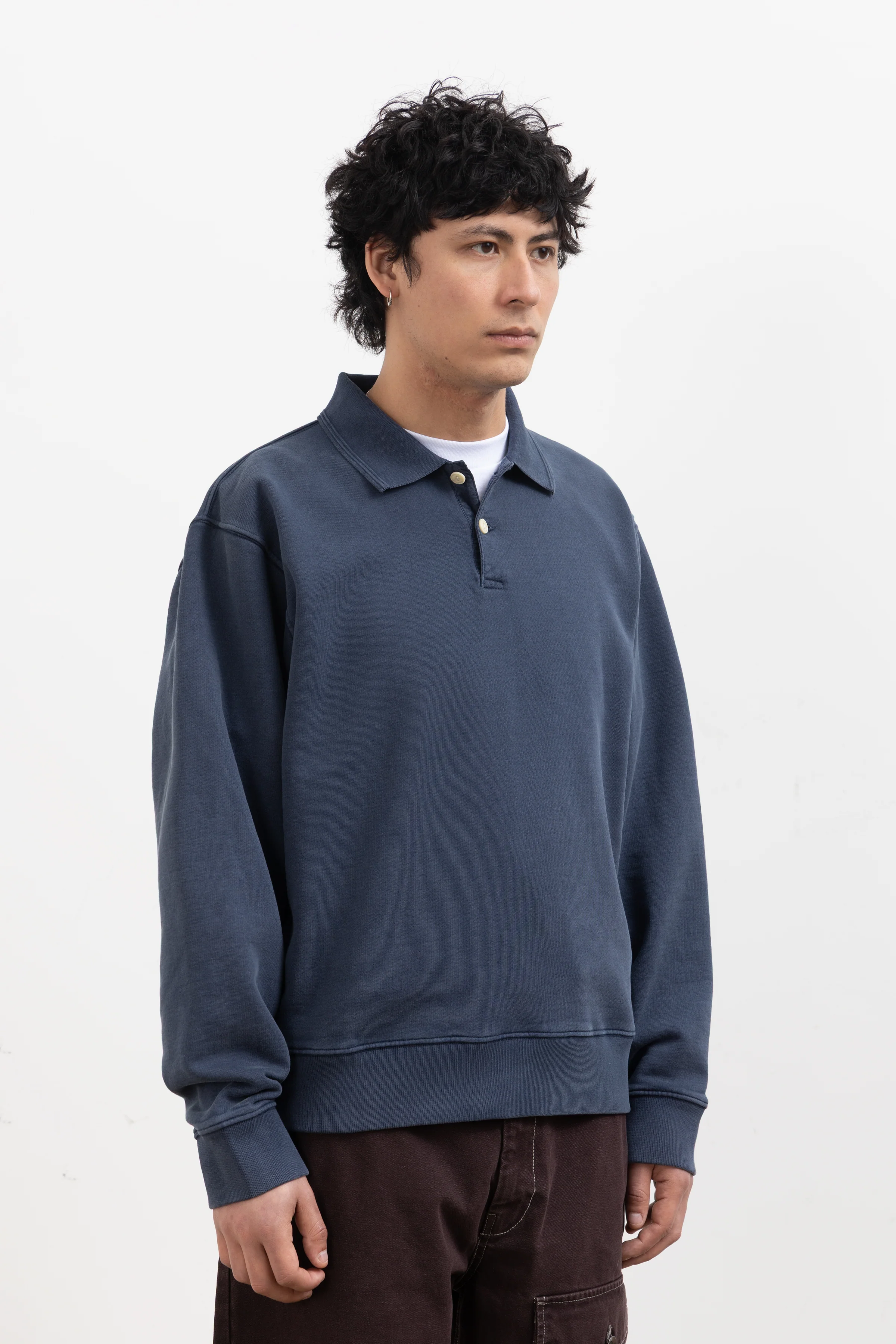 Blacksmith - Two Button Washed Rugby - Navy - Image 3