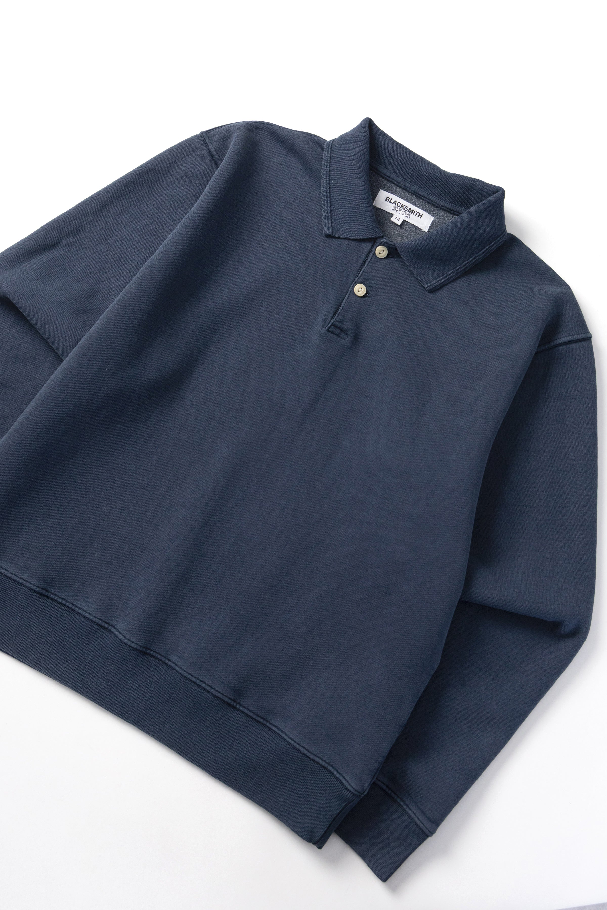 Blacksmith - Two Button Washed Rugby - Navy - Image 5
