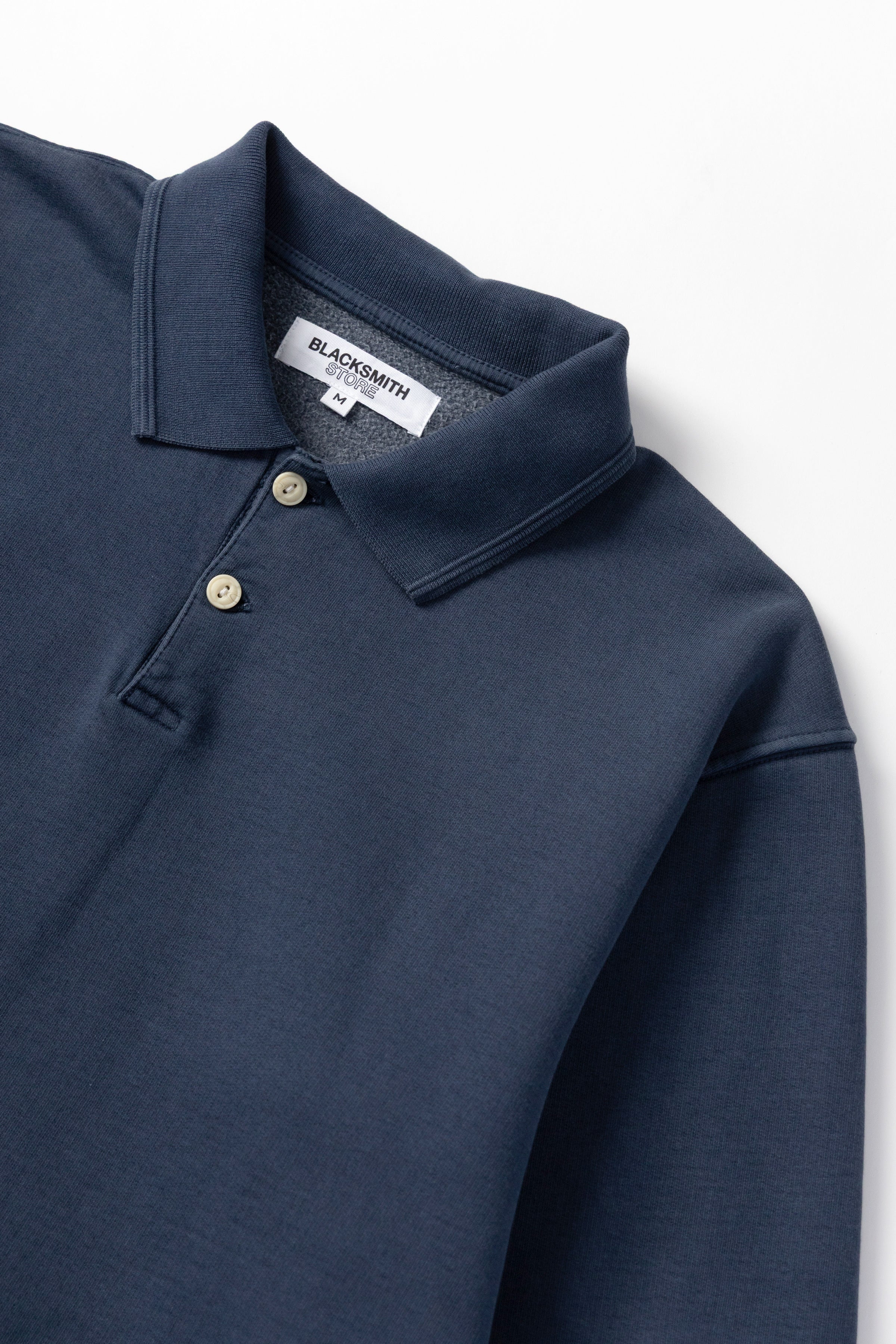 Blacksmith - Two Button Washed Rugby - Navy - Image 6