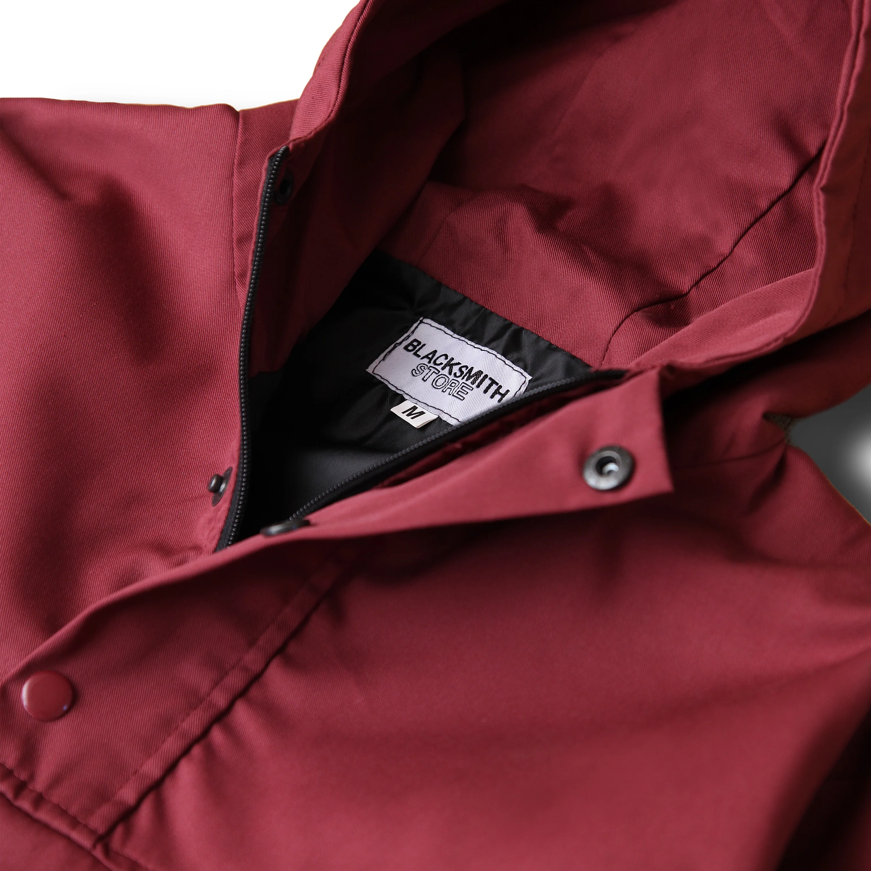 Blacksmith - Two Tone Corduroy/Canvas Pullover - Claret - Image 3