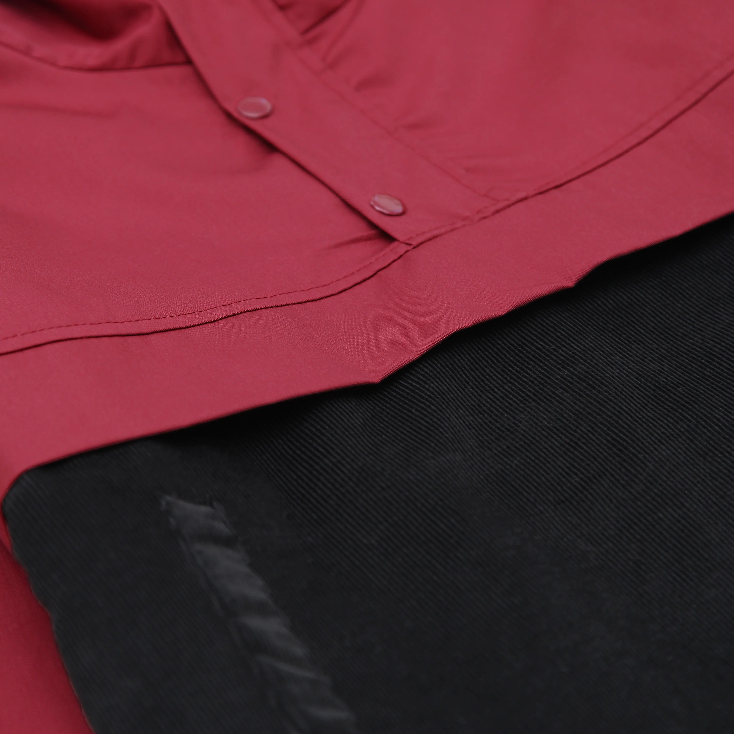 Blacksmith - Two Tone Corduroy/Canvas Pullover - Claret - Image 4