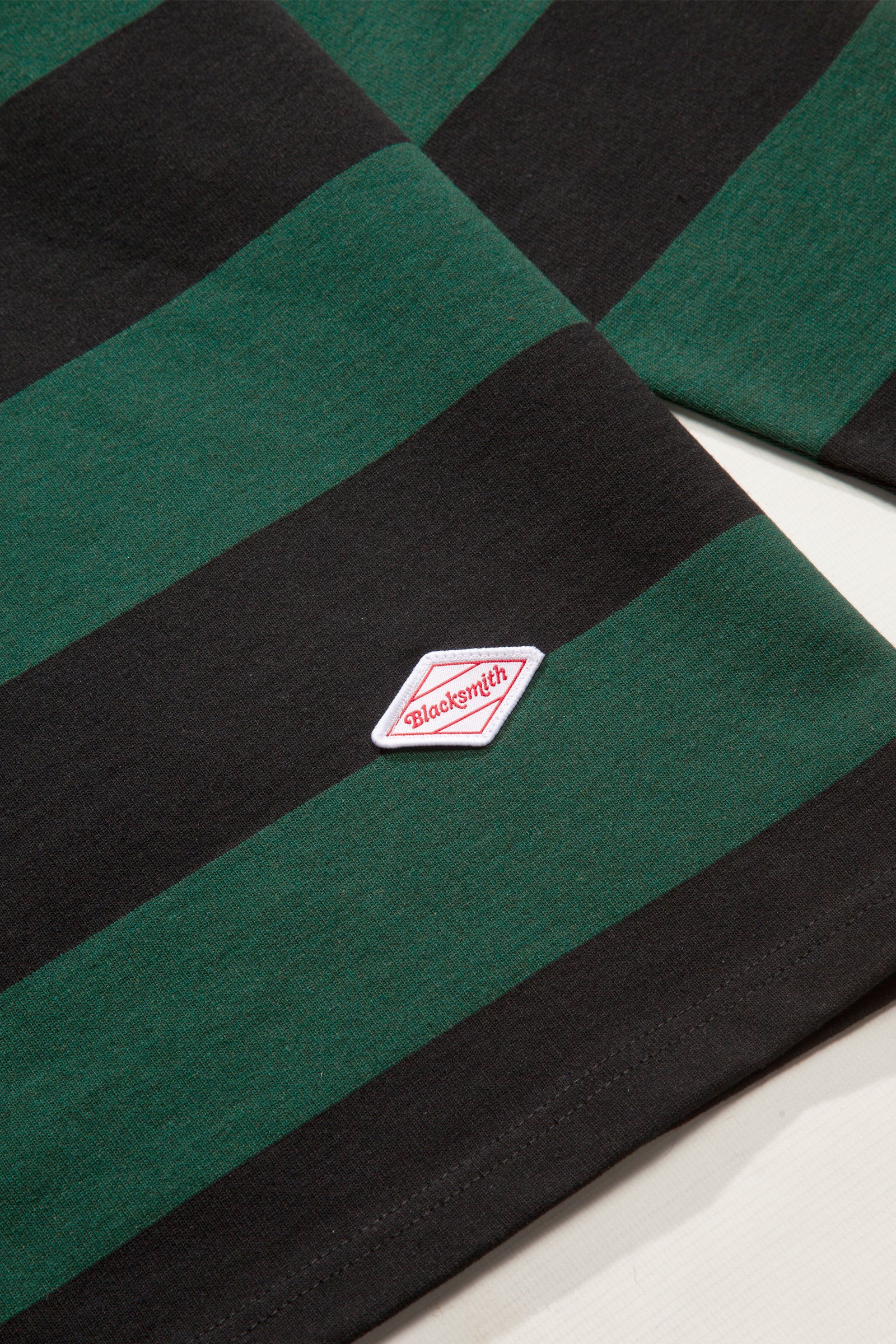 Blacksmith - Yarn Dye Striped Rugby - Forest/Black - Image 4