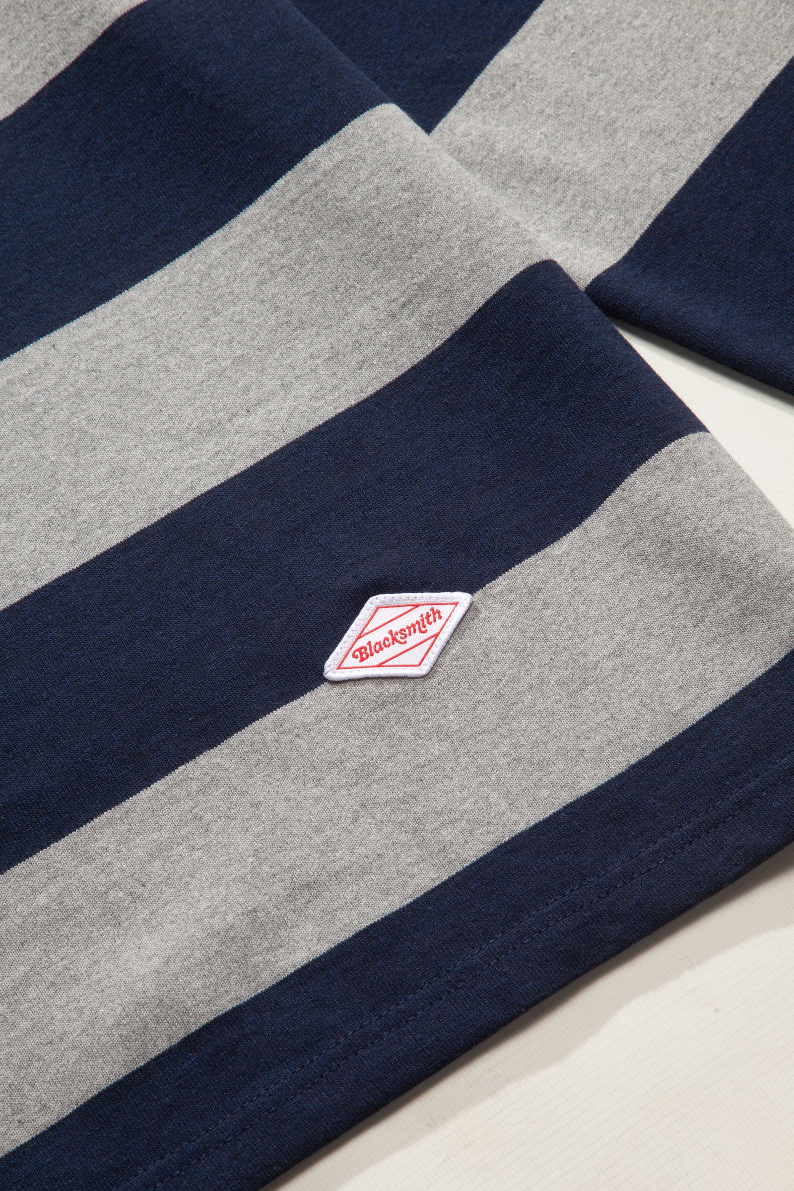 Blacksmith - Yarn Dye Striped Rugby - Grey/Navy - Image 4