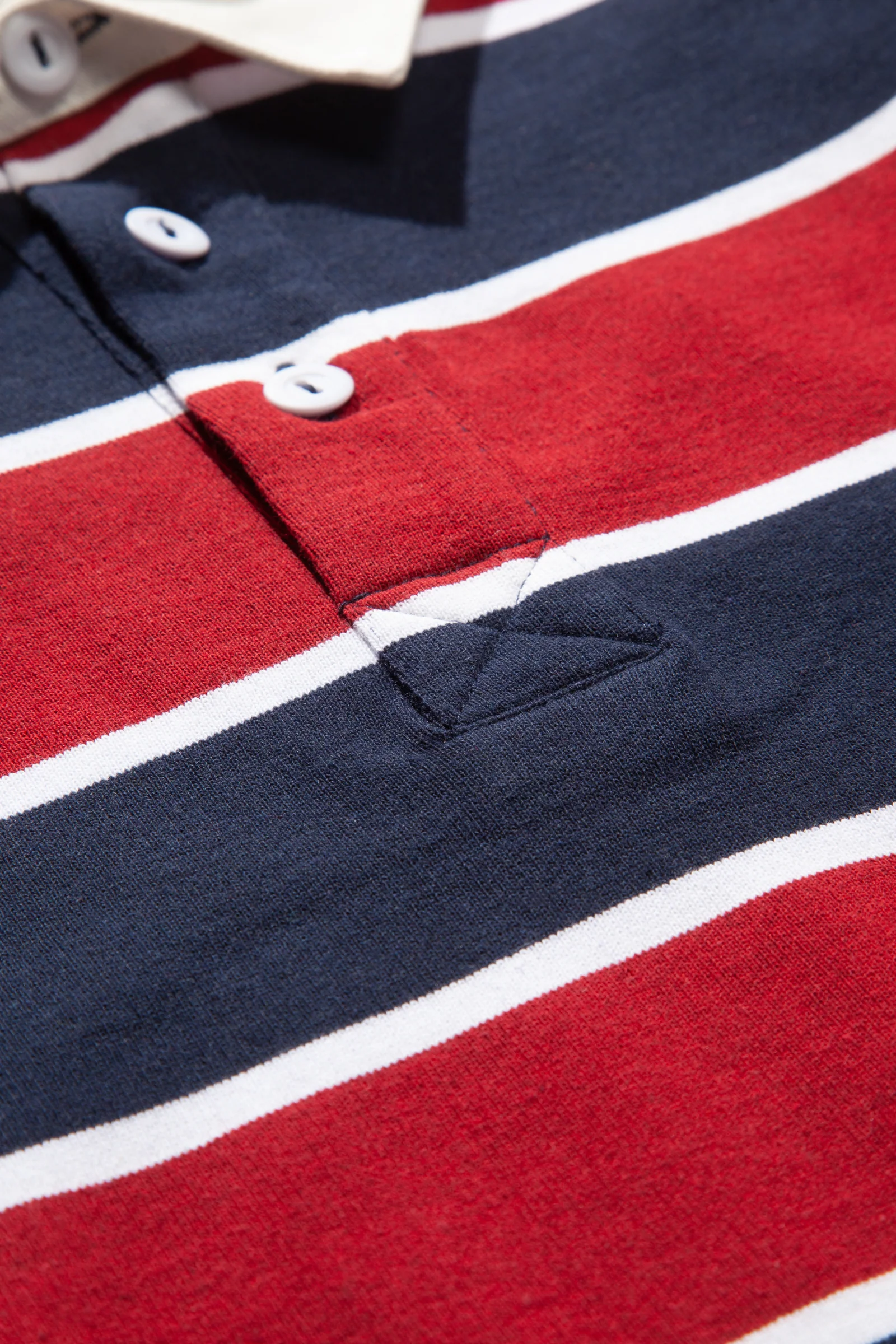 Blacksmith - Yarn Dye Striped Rugby - Red/Navy - Image 3
