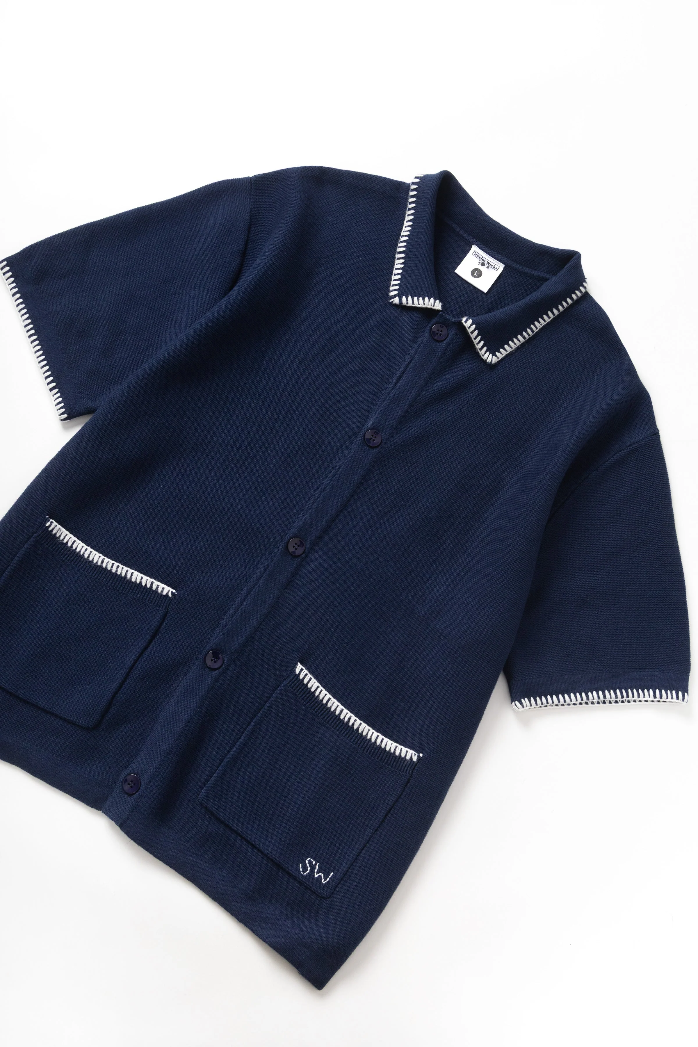 Service Works - Blanket Stitch Knit - Navy - Image 3