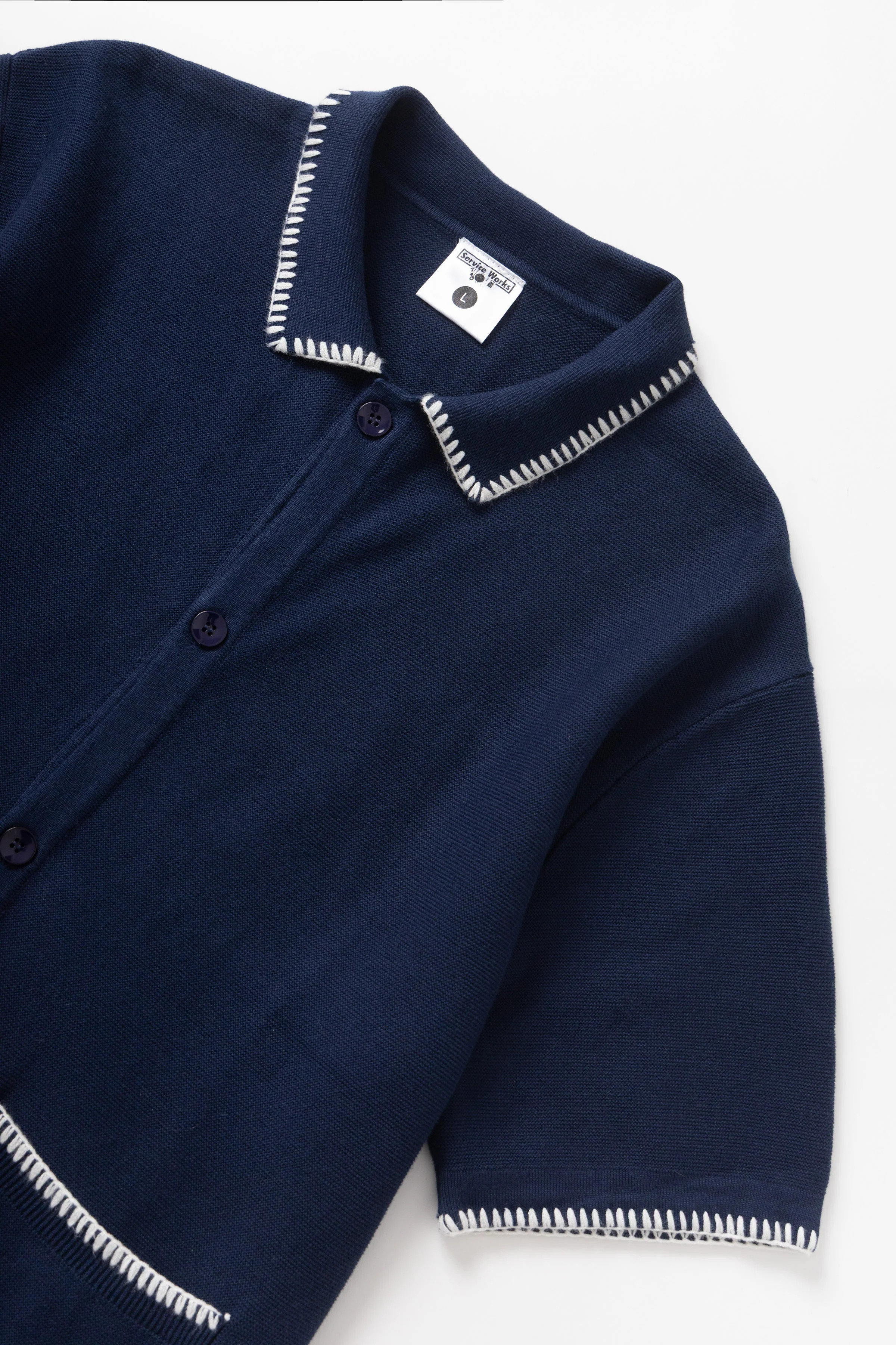 Service Works - Blanket Stitch Knit - Navy - Image 4