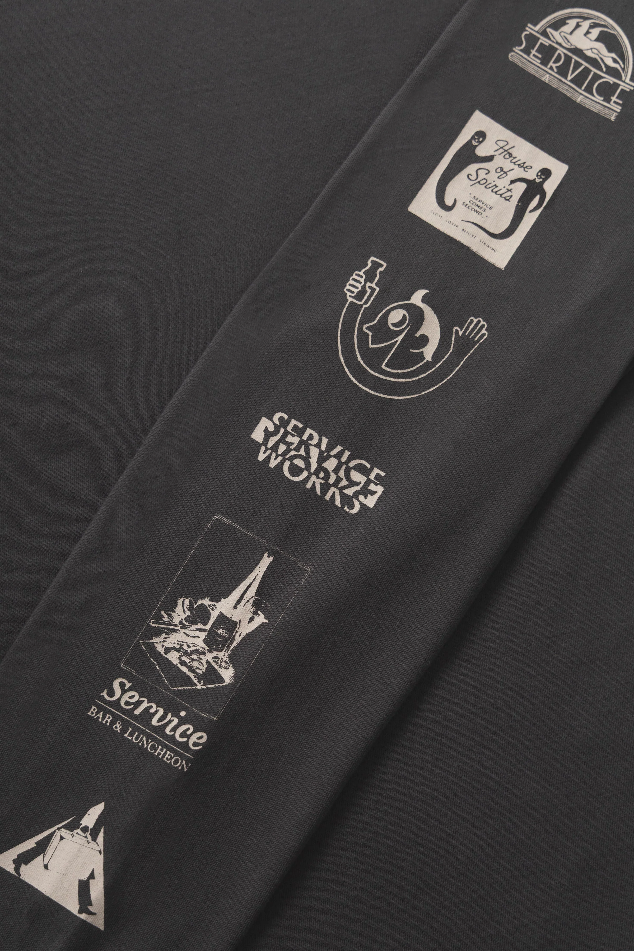Service Works - Bootleg Long Sleeve Tee - Charcoal - Image 4