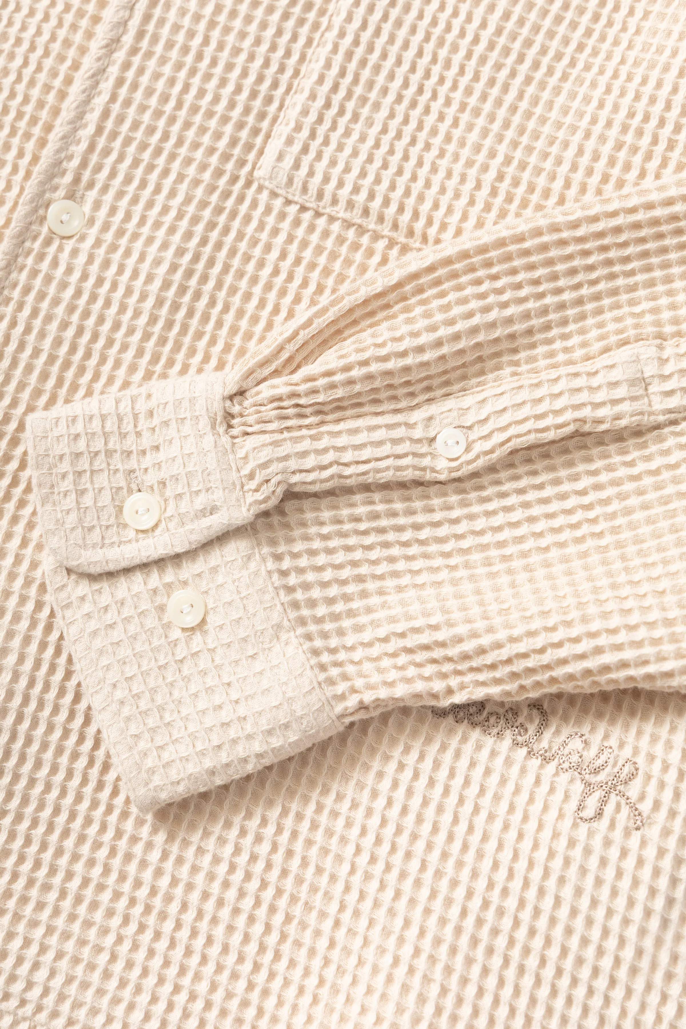 Brotherwolf - Buckley Long Sleeve Shirt - Cream - Image 7