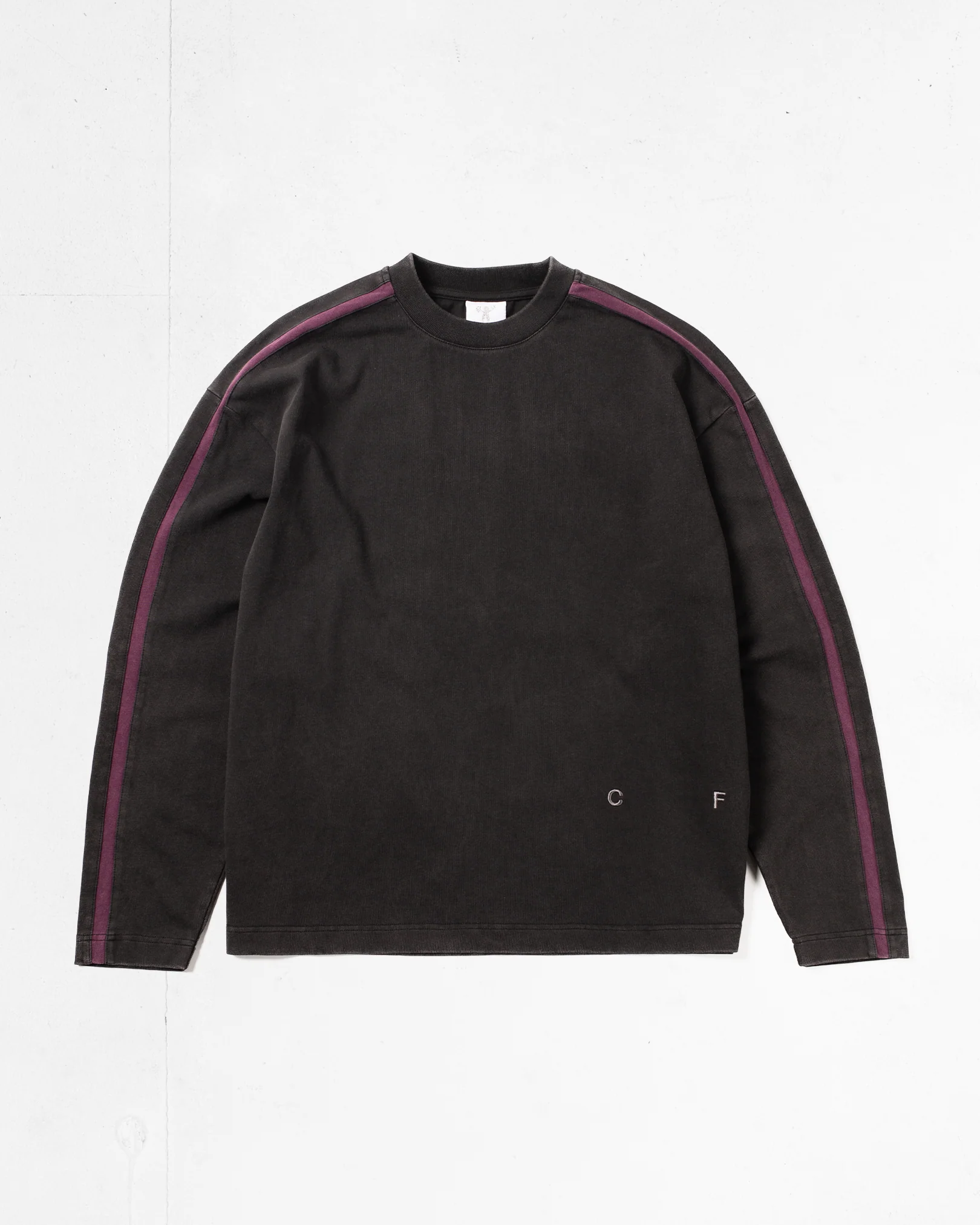 Candice - Racer Long Sleeve Tee - Black